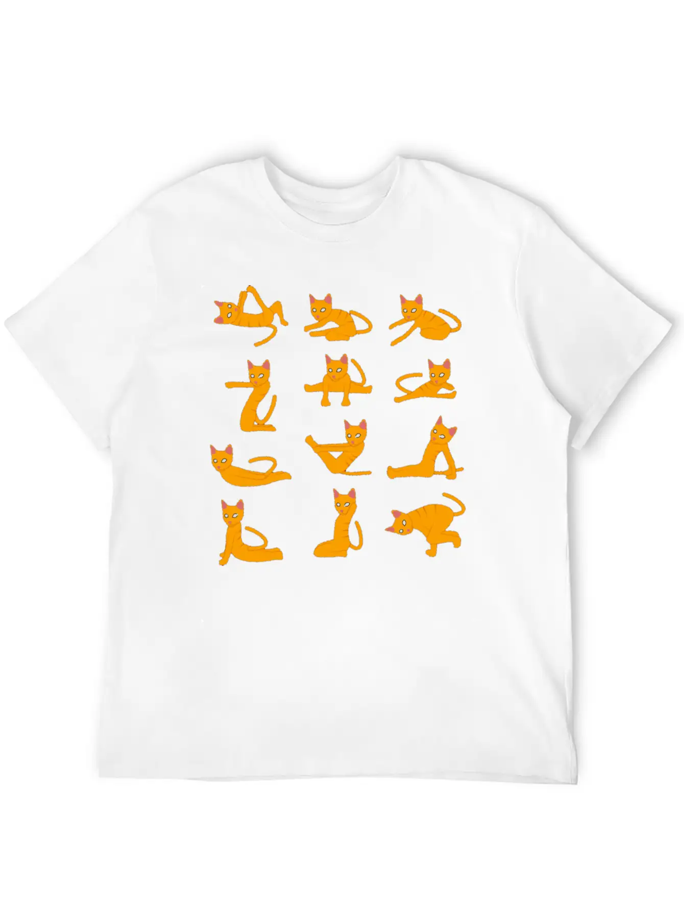 Cats Doing Yoga Mat Yoga Pillow Yoga Teacher Basic Graphic T-Shirt – Daily Comfort In Soft Cotton