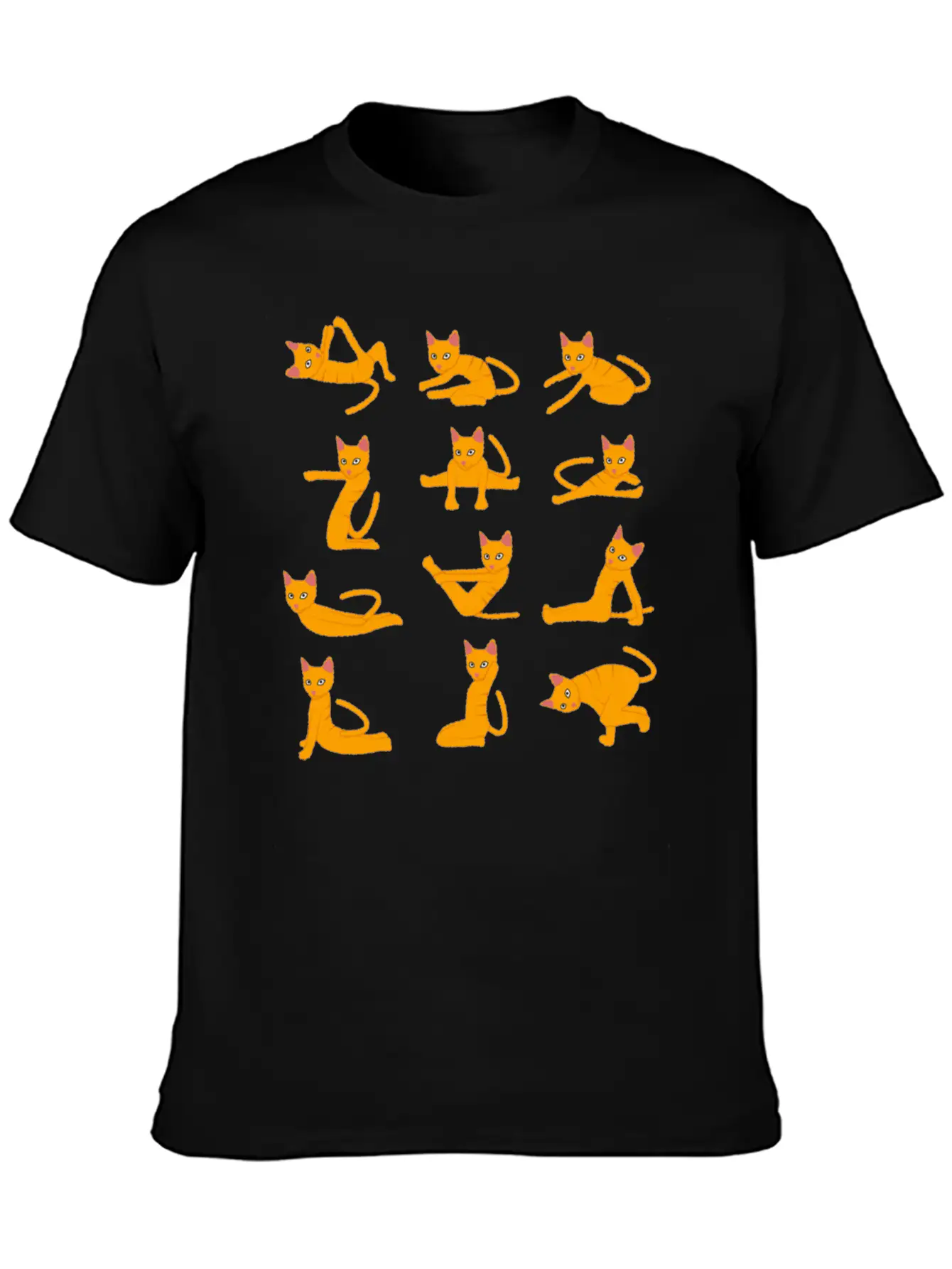 Cats Doing Yoga Mat Yoga Pillow Yoga Teacher Basic Graphic T-Shirt – Daily Comfort In Soft Cotton