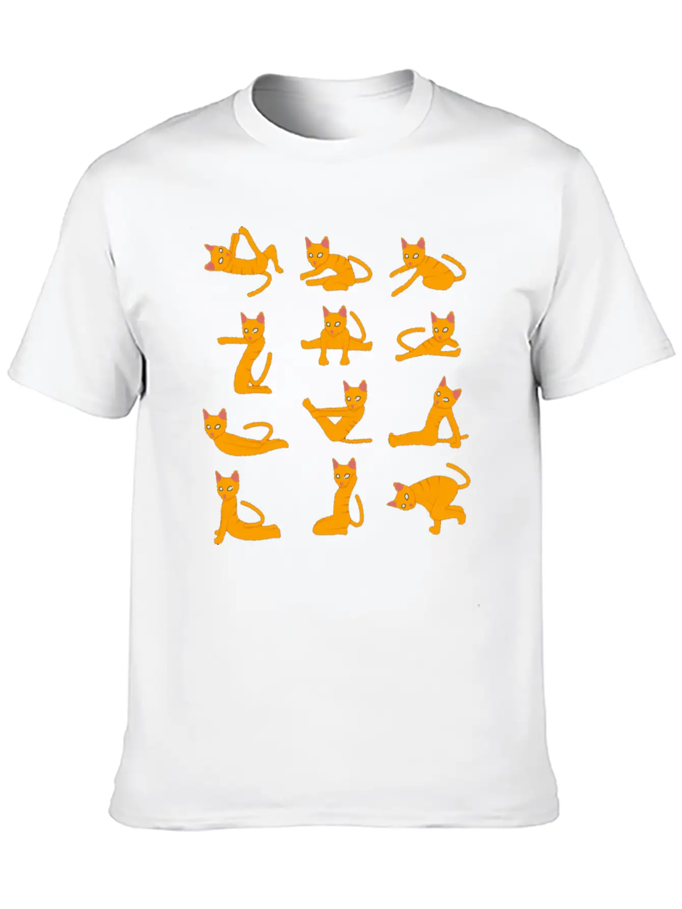 Cats Doing Yoga Mat Yoga Pillow Yoga Teacher Basic Graphic T-Shirt – Daily Comfort In Soft Cotton