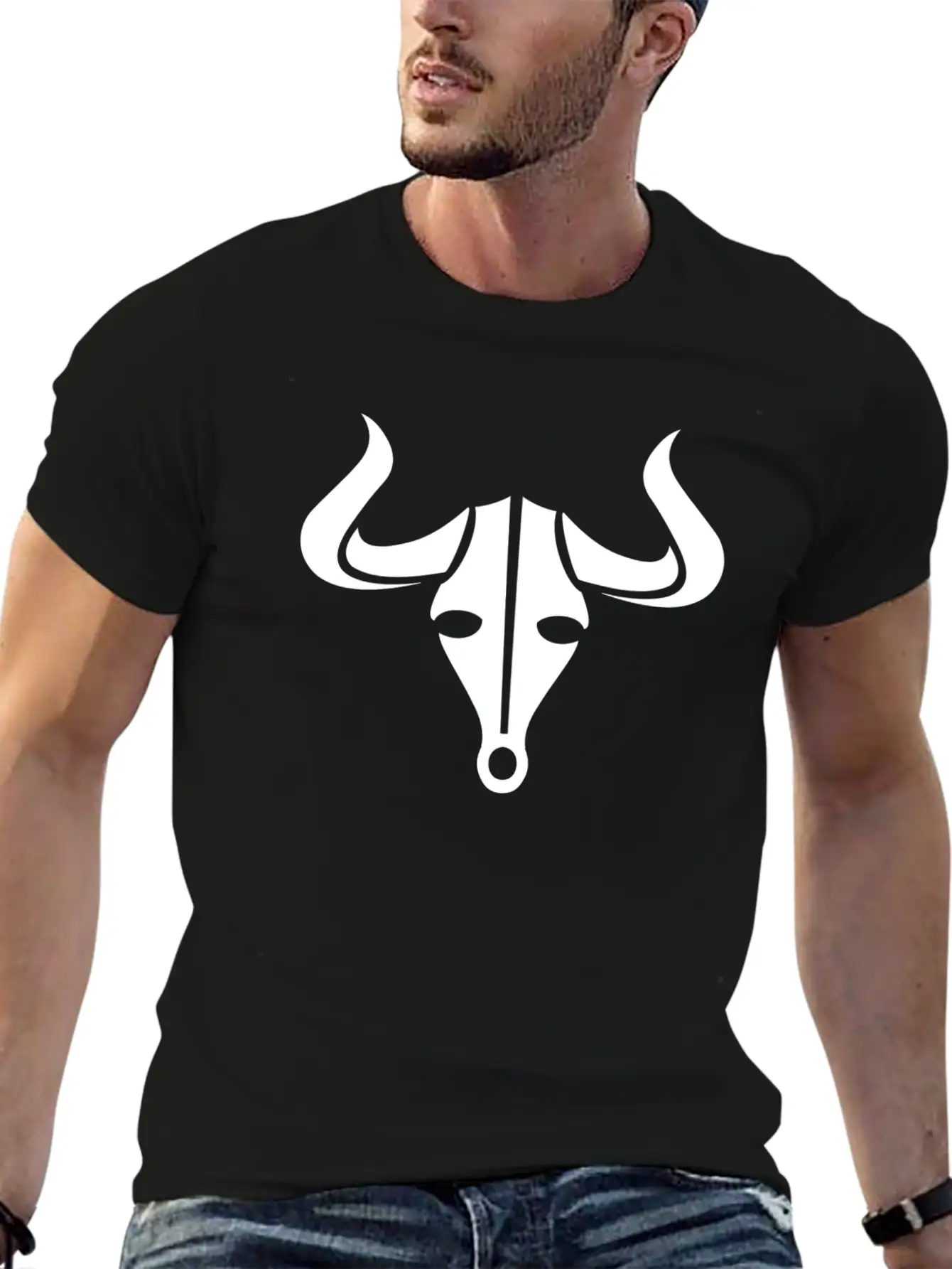 Cattle Bull Head Timeless Short Sleeve Tee – Comfy And Minimalist Design