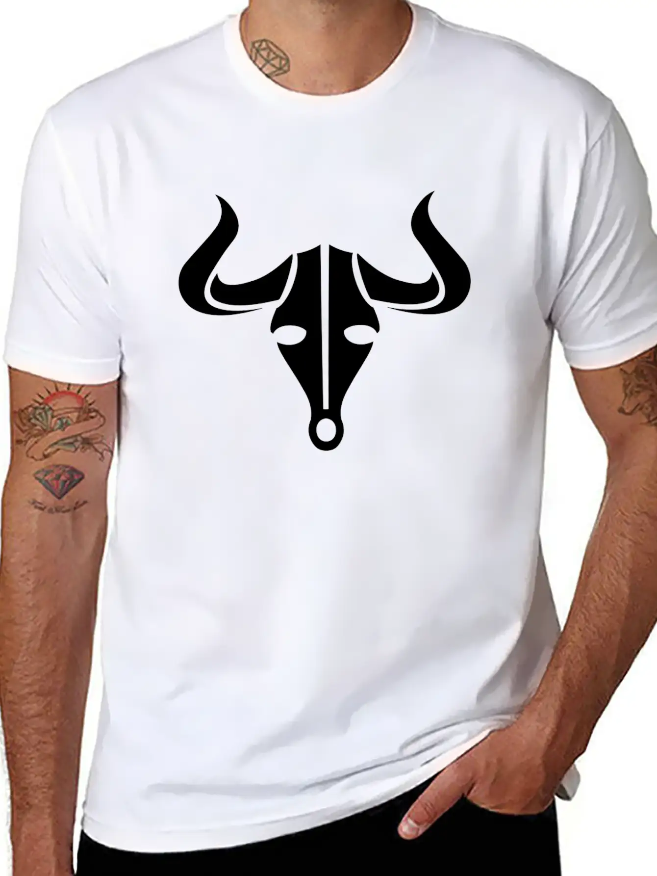 Cattle Bull Head Timeless Short Sleeve Tee – Comfy And Minimalist Design