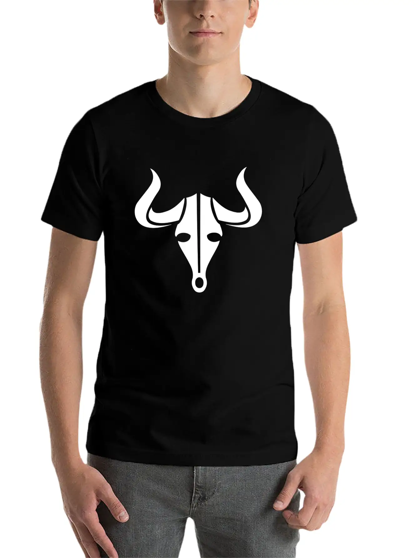 Cattle Bull Head Timeless Short Sleeve Tee – Comfy And Minimalist Design
