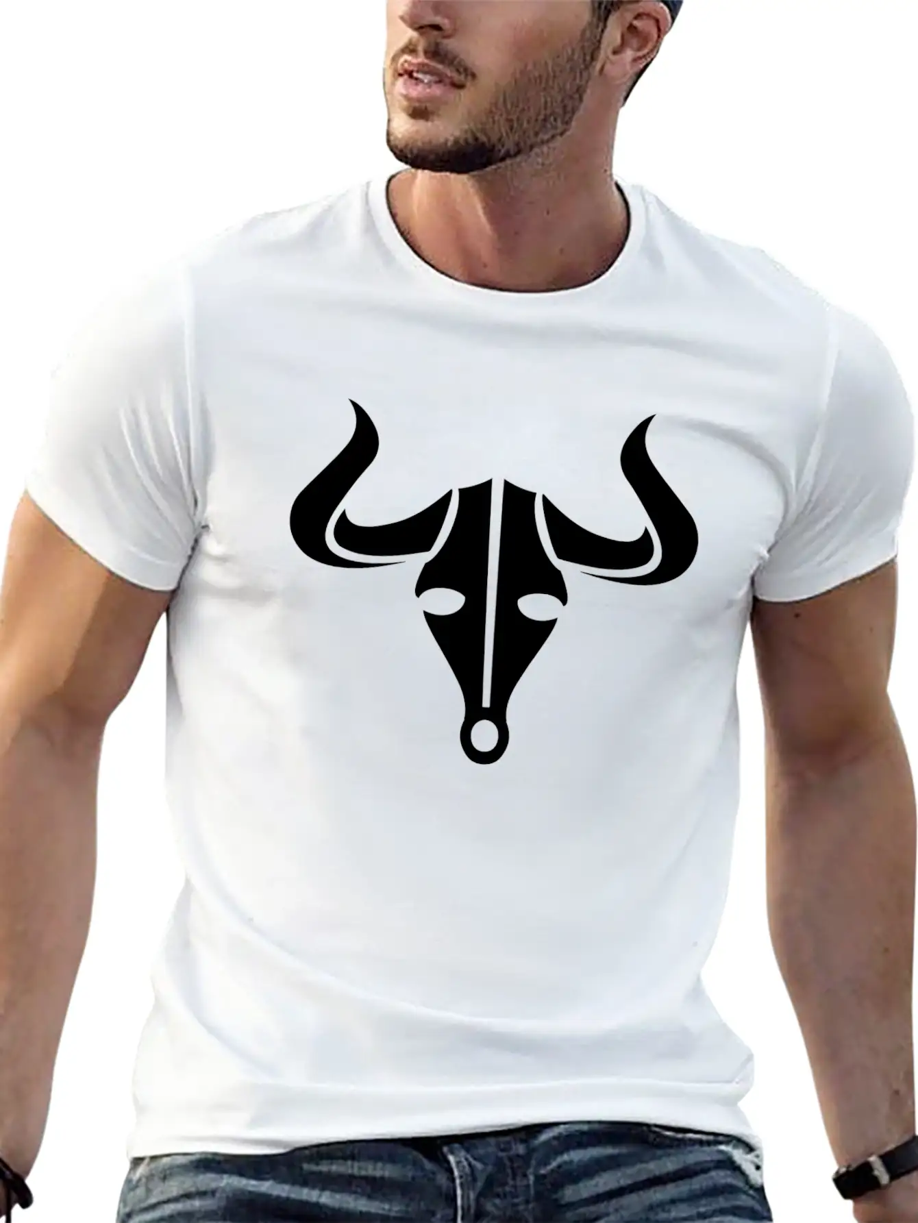 Cattle Bull Head Timeless Short Sleeve Tee – Comfy And Minimalist Design