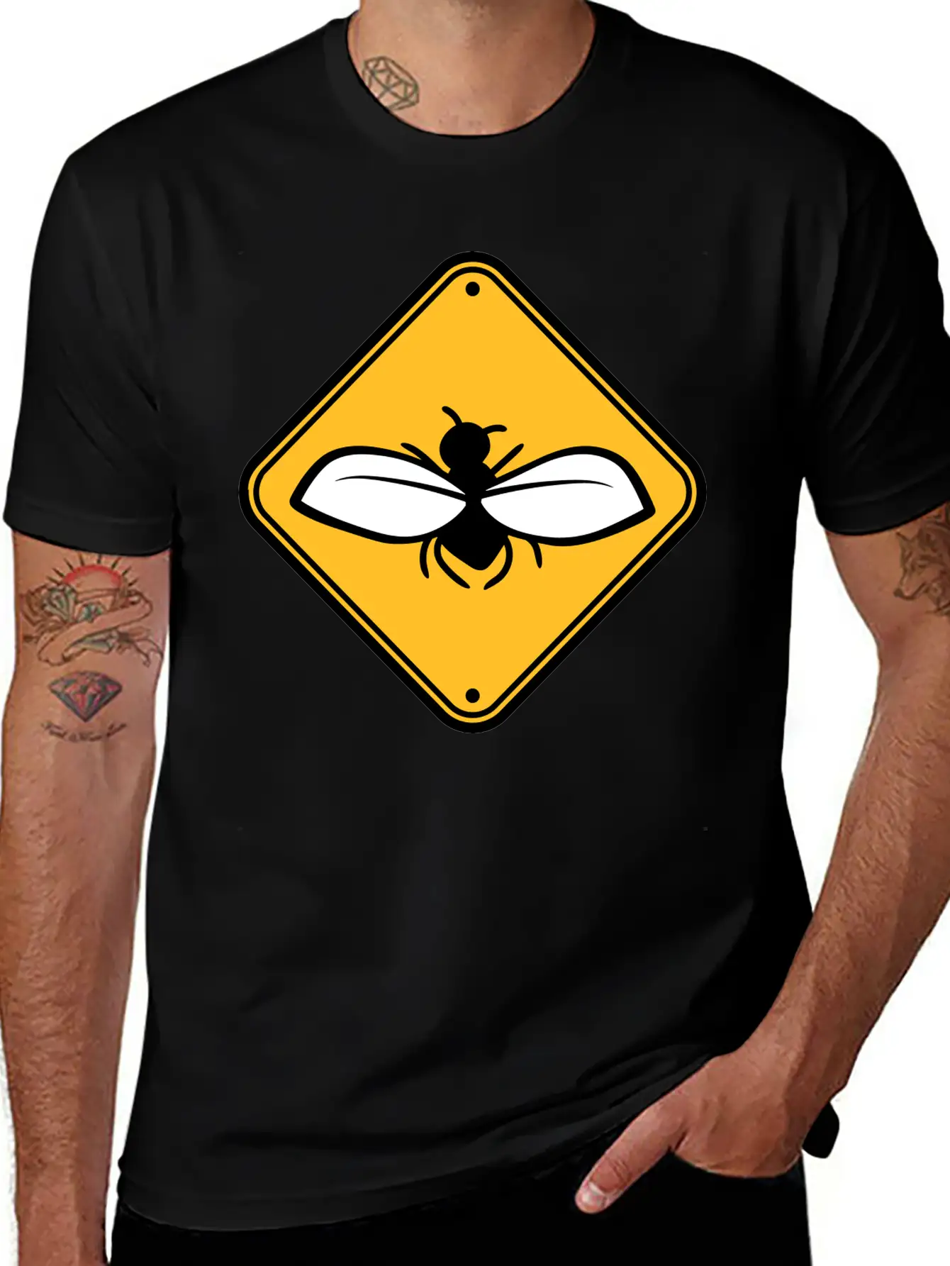 Caution Annoying Fly Unisex Short Sleeve Soft Cotton T-Shirt – Casual Everyday Wear