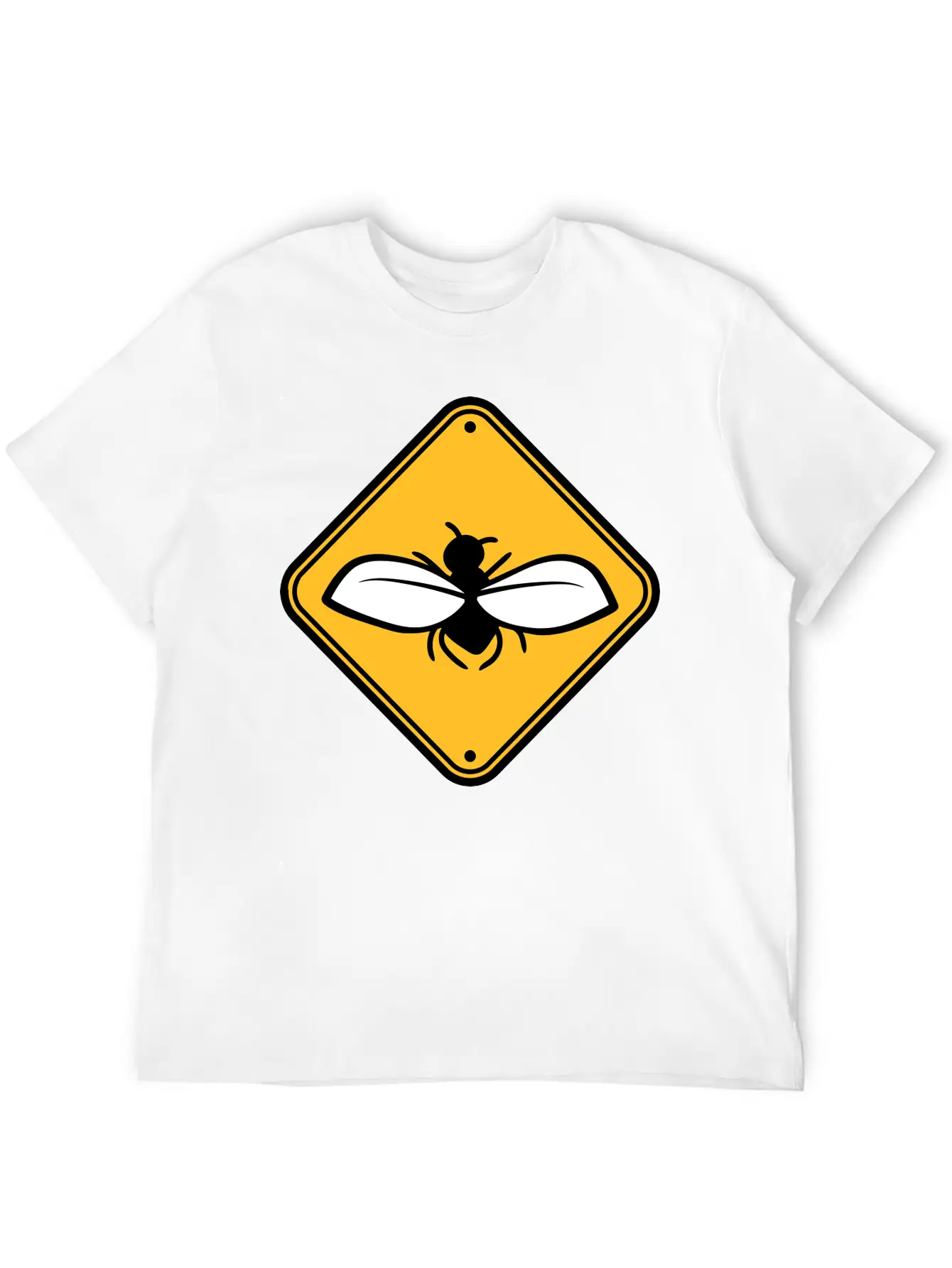 Caution Annoying Fly Unisex Short Sleeve Soft Cotton T-Shirt – Casual Everyday Wear