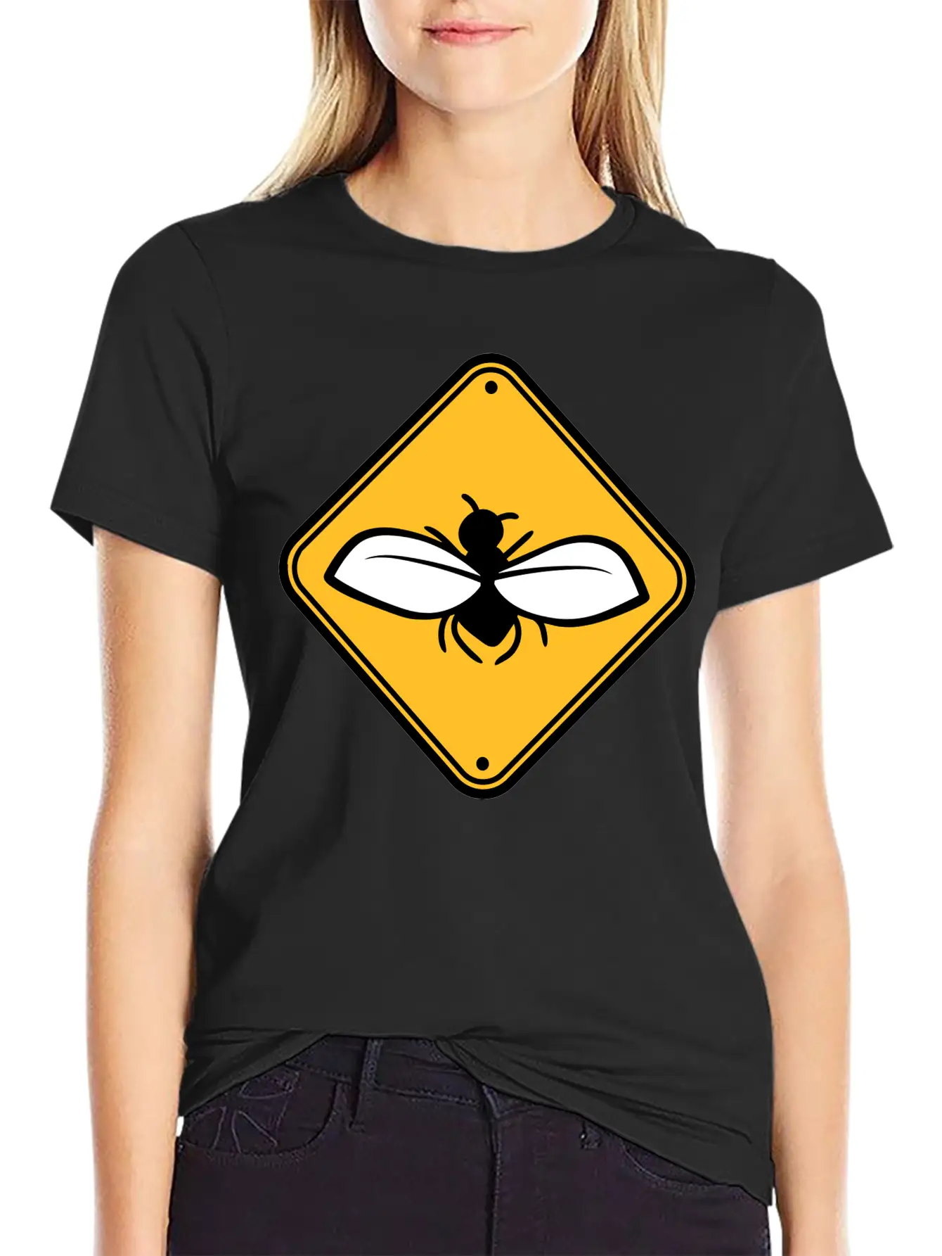 Caution Annoying Fly Unisex Short Sleeve Soft Cotton T-Shirt – Casual Everyday Wear