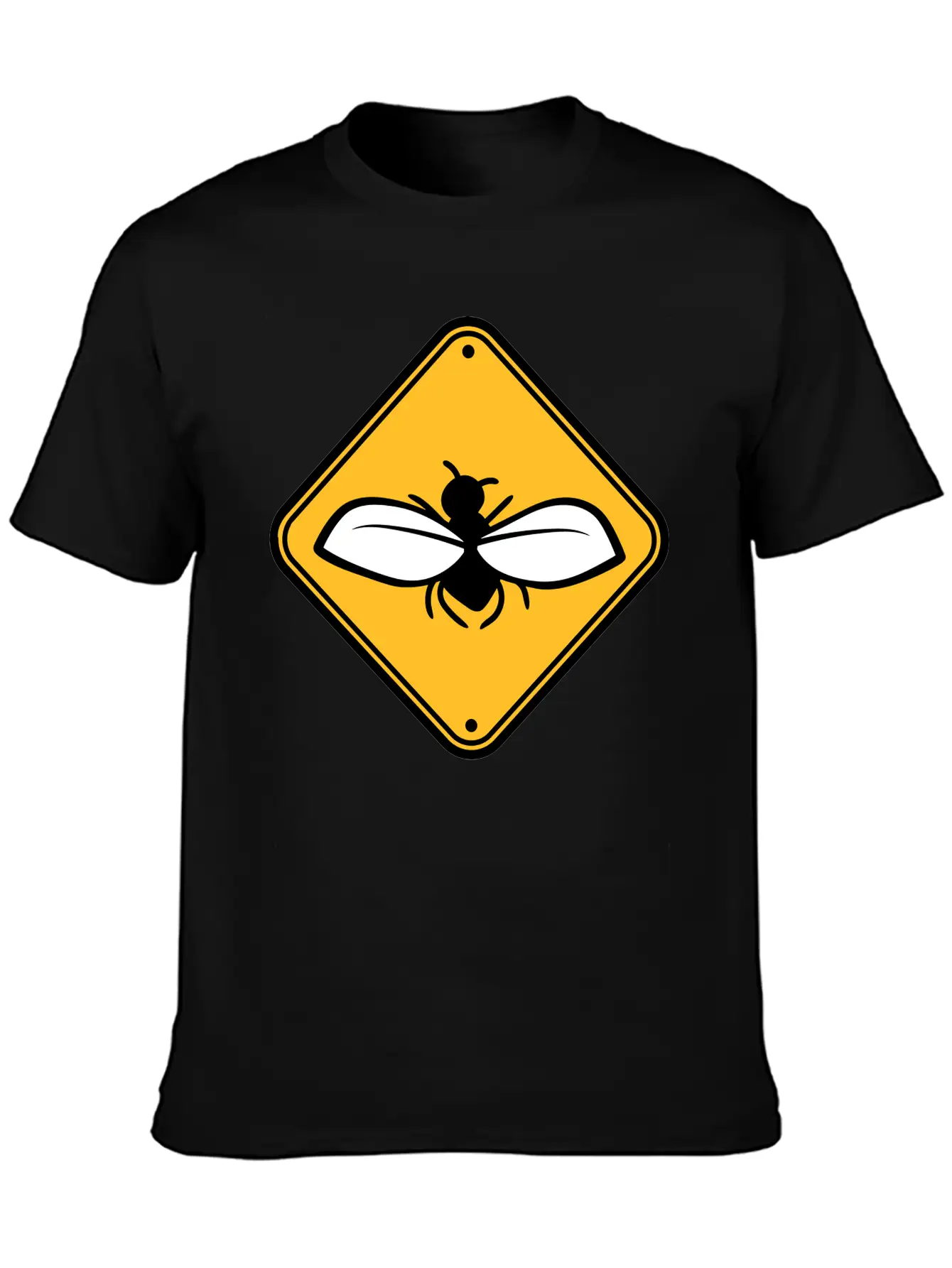 Caution Annoying Fly Unisex Short Sleeve Soft Cotton T-Shirt – Casual Everyday Wear