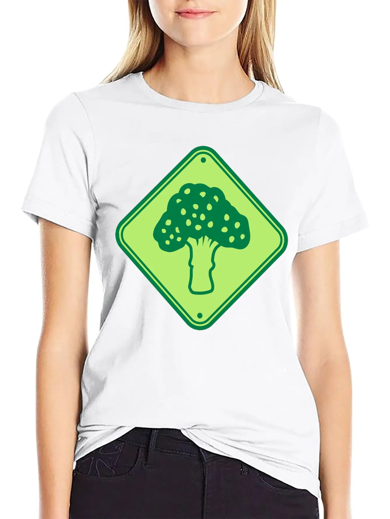 Caution Vegetables Broccoli Essential Unisex Summer Tee – Soft Cotton Casual Fit