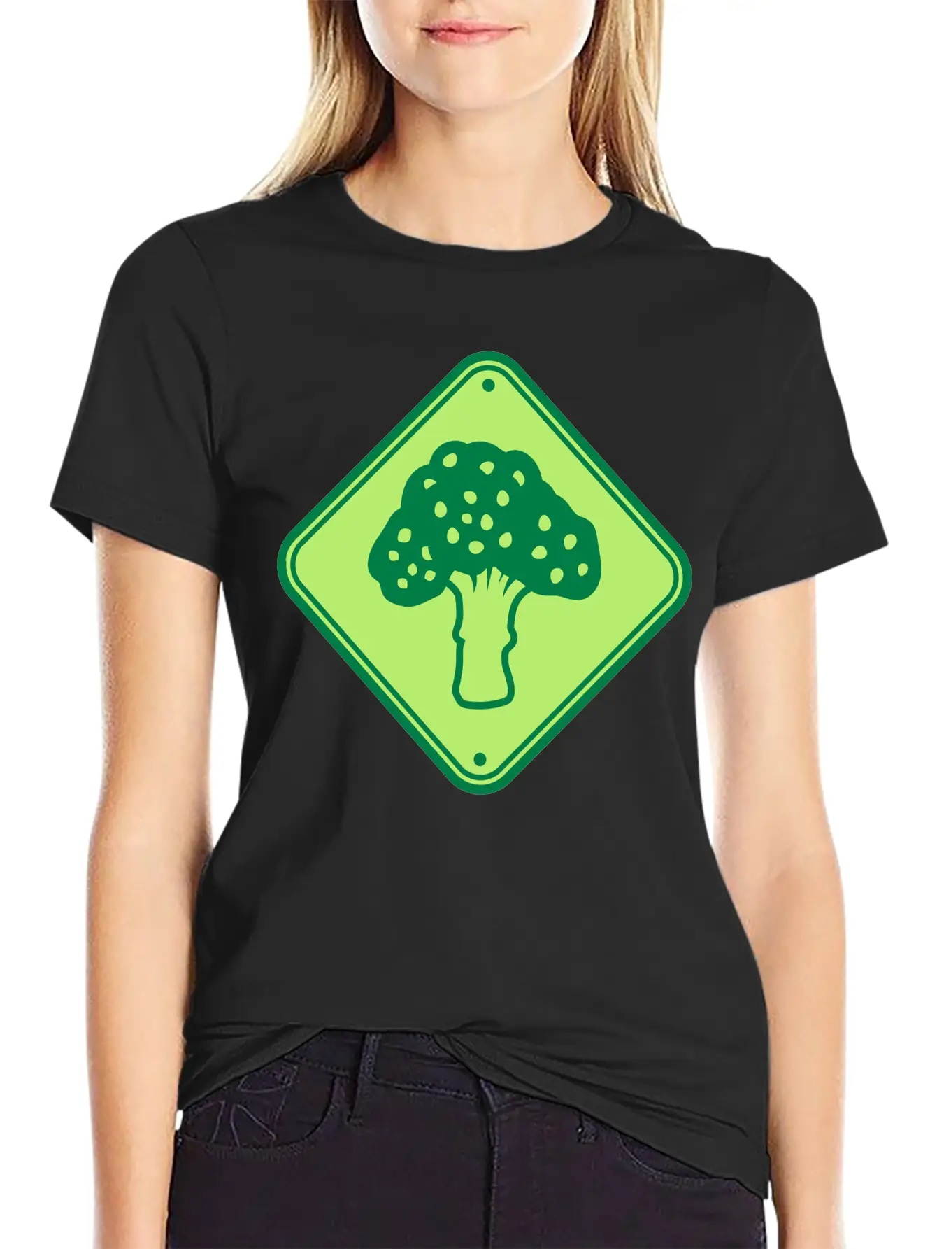 Caution Vegetables Broccoli Essential Unisex Summer Tee – Soft Cotton Casual Fit