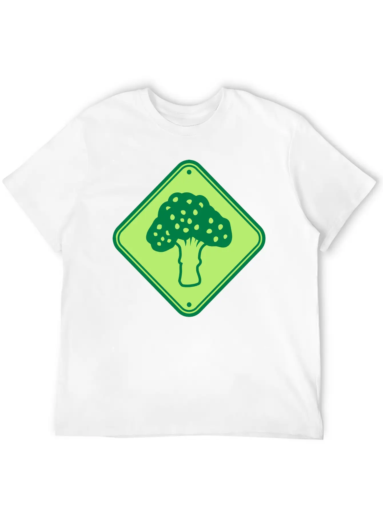 Caution Vegetables Broccoli Essential Unisex Summer Tee – Soft Cotton Casual Fit