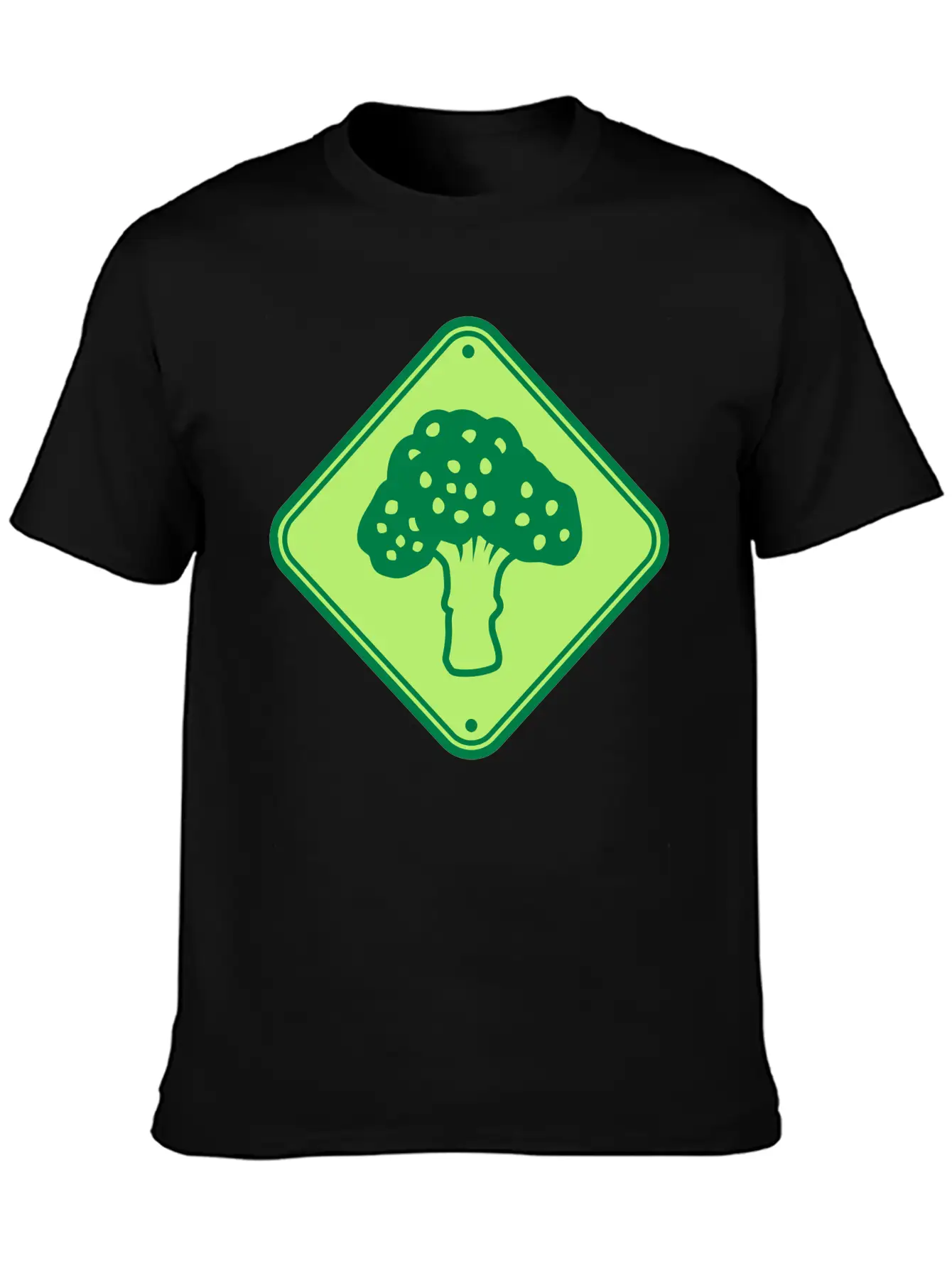 Caution Vegetables Broccoli Essential Unisex Summer Tee – Soft Cotton Casual Fit