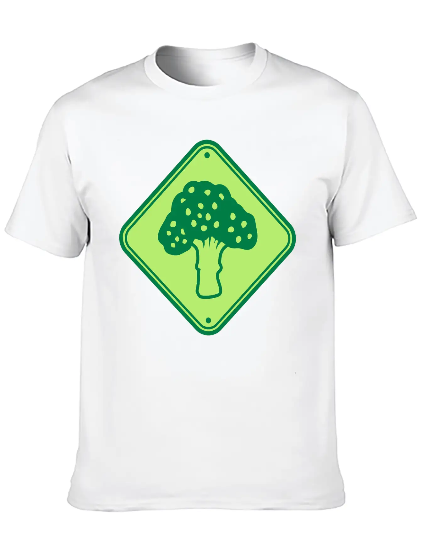 Caution Vegetables Broccoli Essential Unisex Summer Tee – Soft Cotton Casual Fit