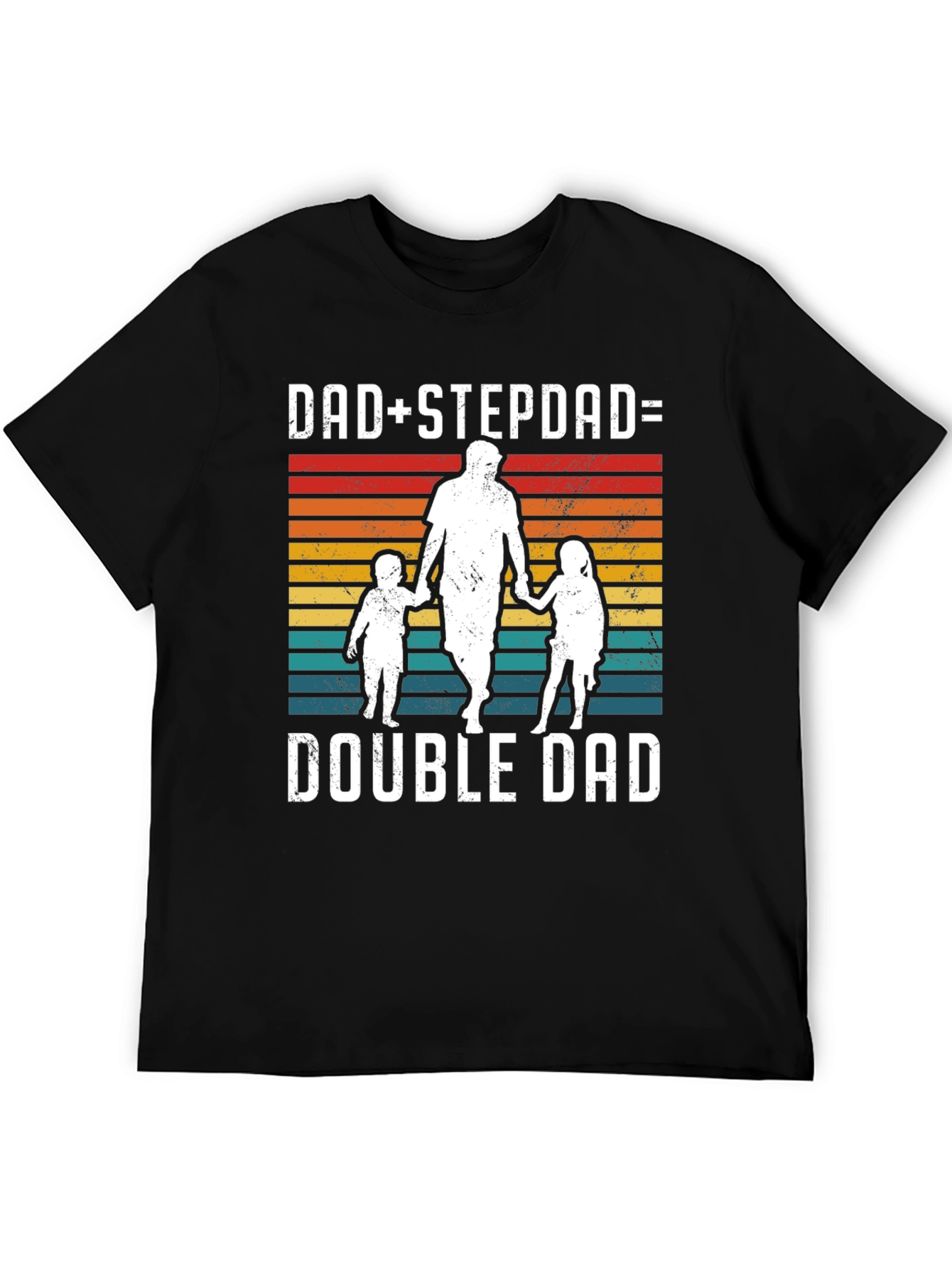 Dad+Stepdad=Double Dad Graphic T-Shirt