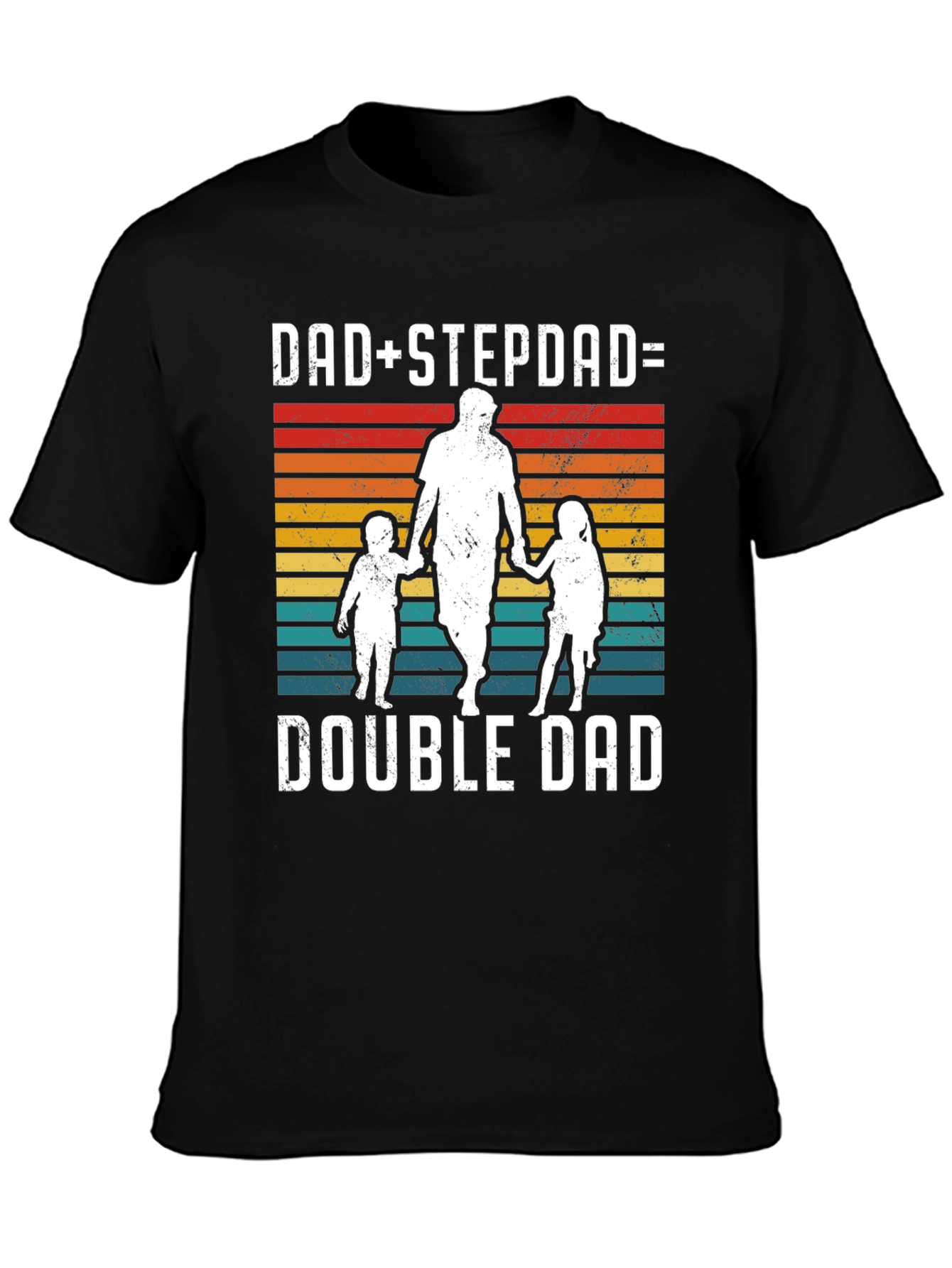 Dad+Stepdad=Double Dad Graphic T-Shirt