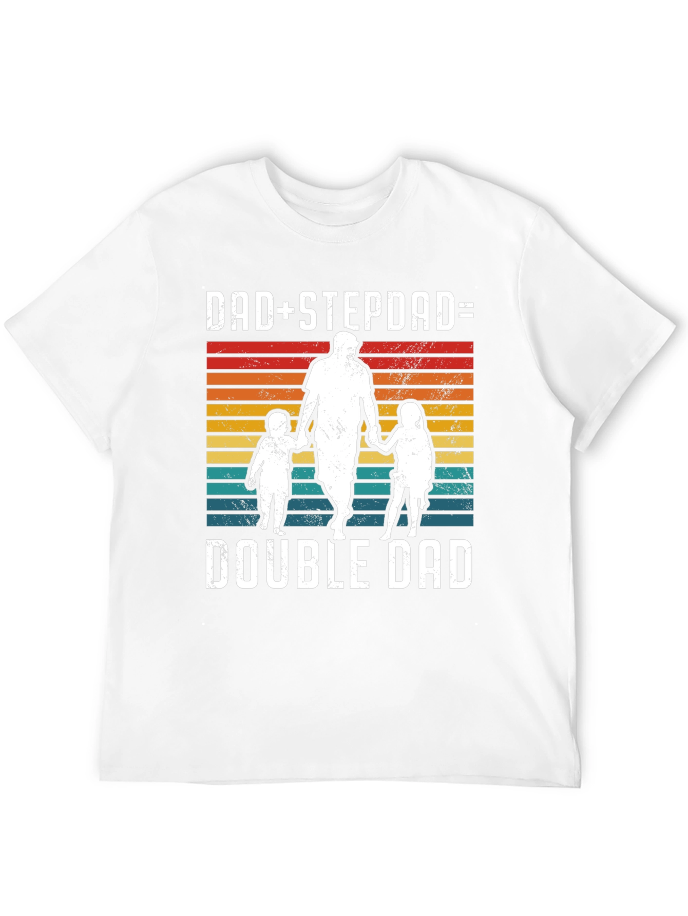 Dad+Stepdad=Double Dad Graphic T-Shirt