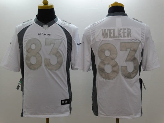 Men's Denver Broncos Wes Welker #83 White Game Jerseys