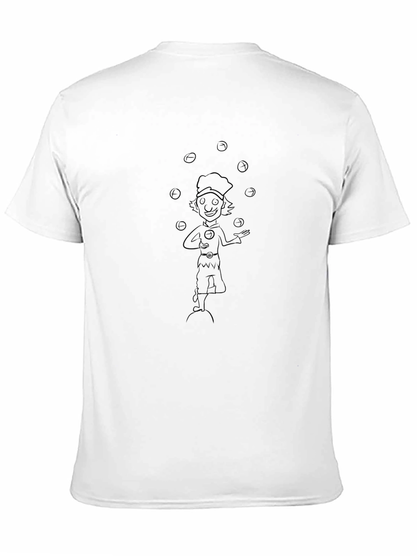 Juggling Clown Graphic Black T-Shirt