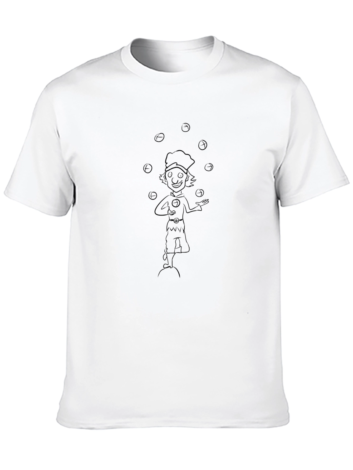 Juggling Clown Graphic Black T-Shirt