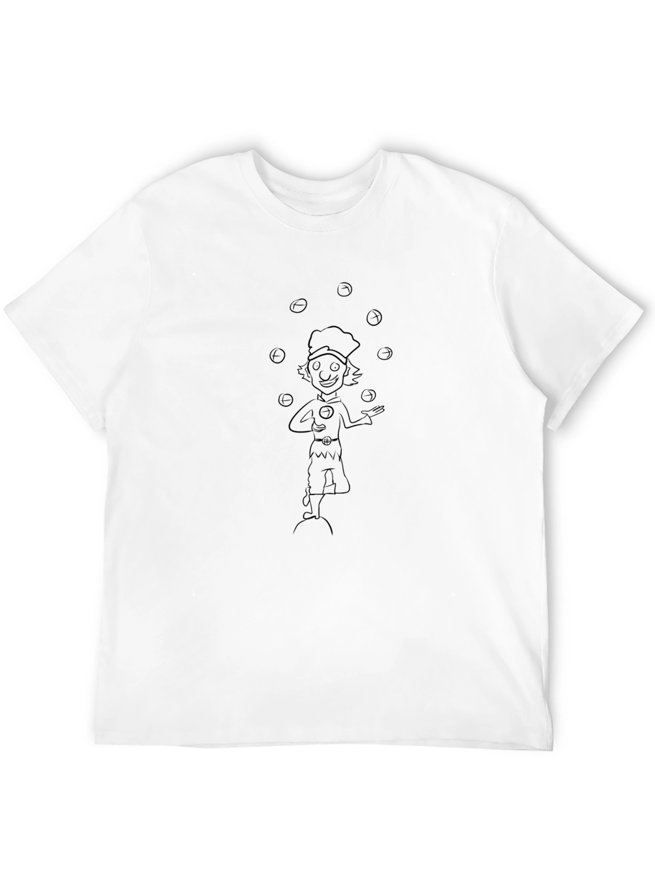 Juggling Clown Graphic Black T-Shirt