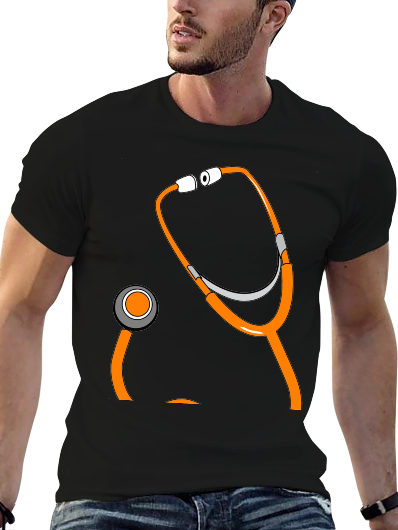 Novelty Stethoscope Graphic Tee - Medical Humor Apparel