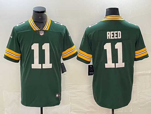Men's Green Bay Packers Jayden Reed #11 Green Game Jerseys