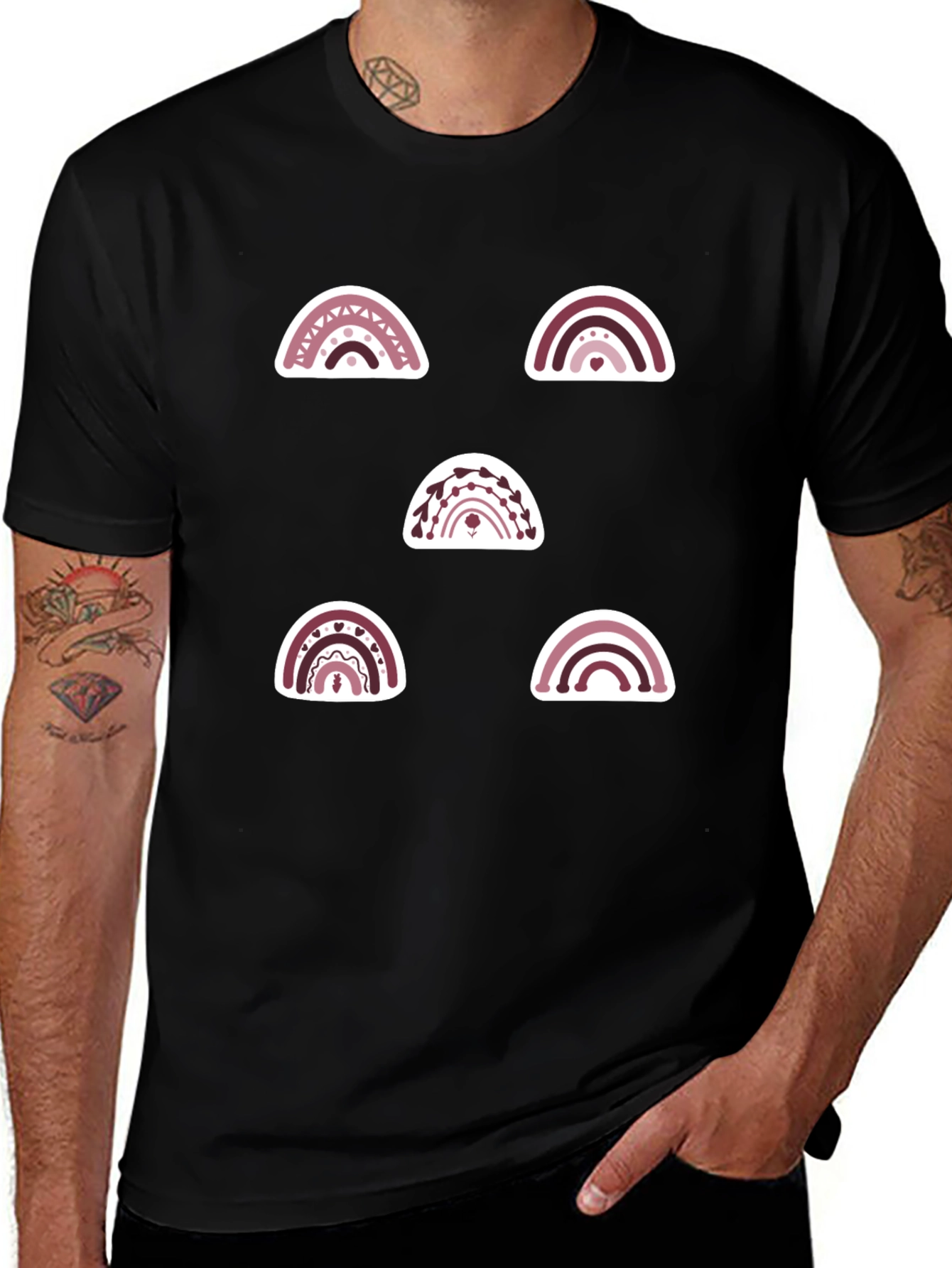 Rainbow Graphic Tee - Trendy Casual Shirt