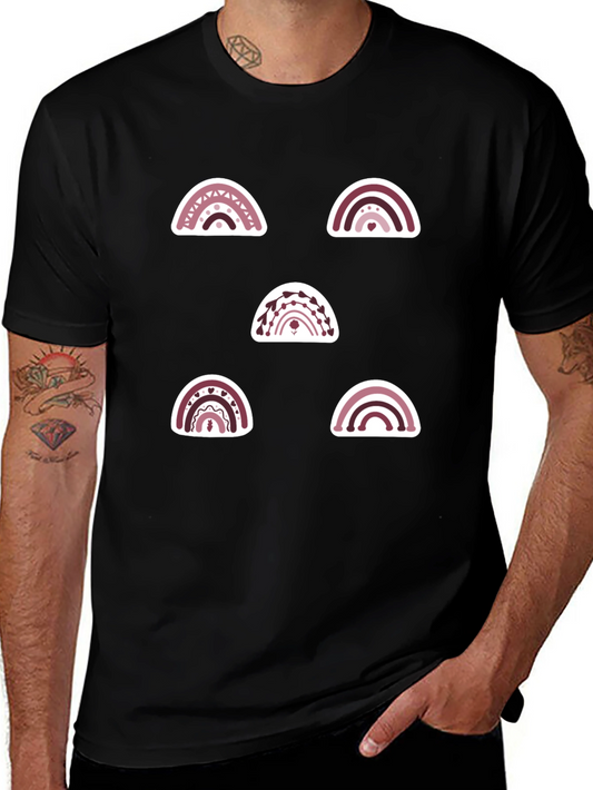 Rainbow Graphic Tee - Trendy Casual Shirt