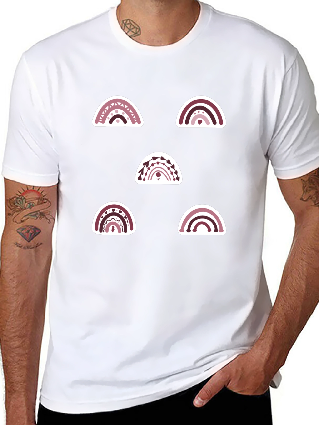 Rainbow Graphic Tee - Trendy Casual Shirt
