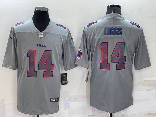 Men's Buffalo Bills Stefon Diggs #14 Gray Atmosphere Fashion Game Jerseys