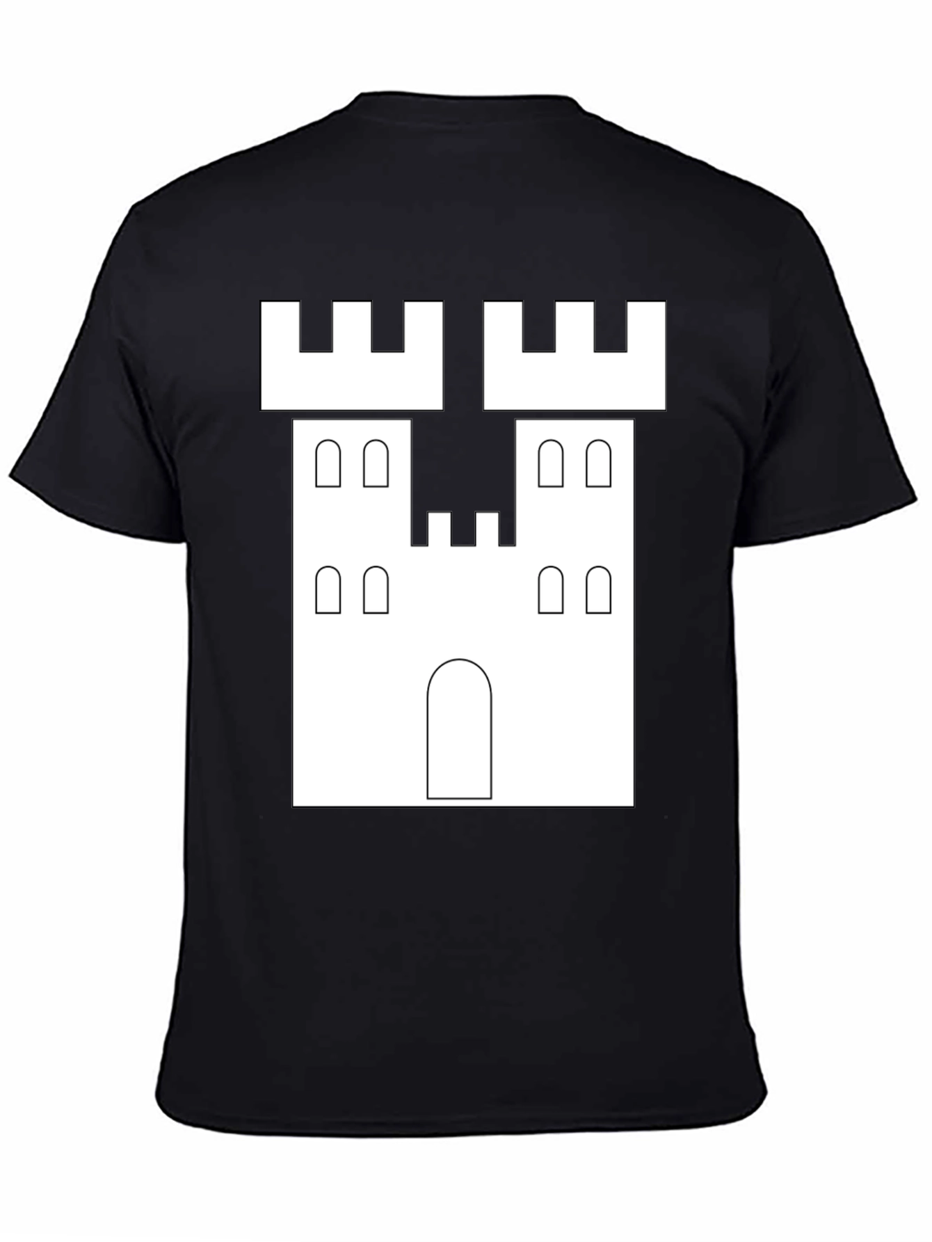 Castle Graphic Tee - Black Crew Neck T-Shirt