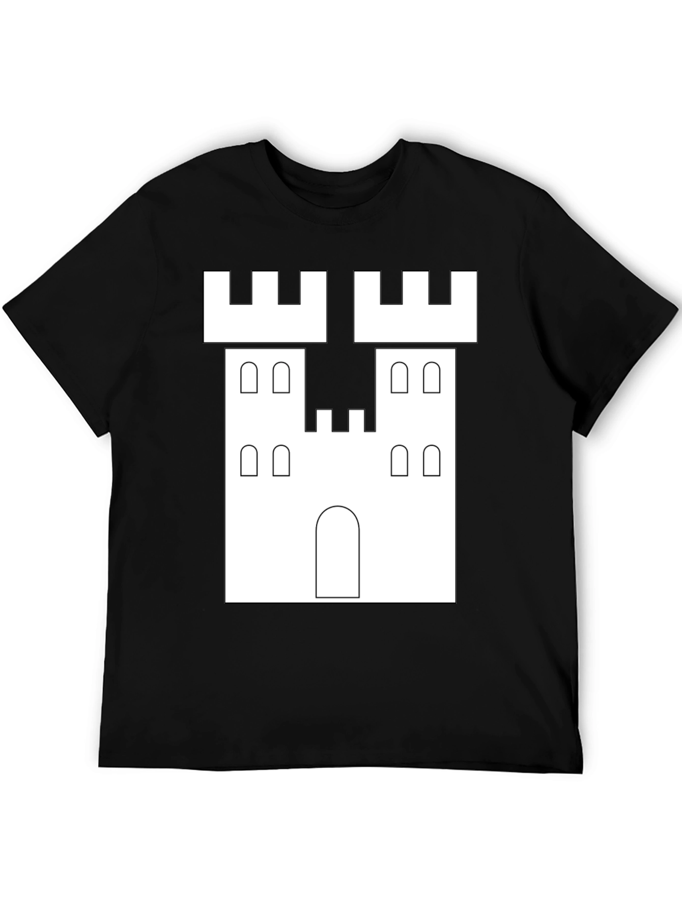 Castle Graphic Tee - Black Crew Neck T-Shirt