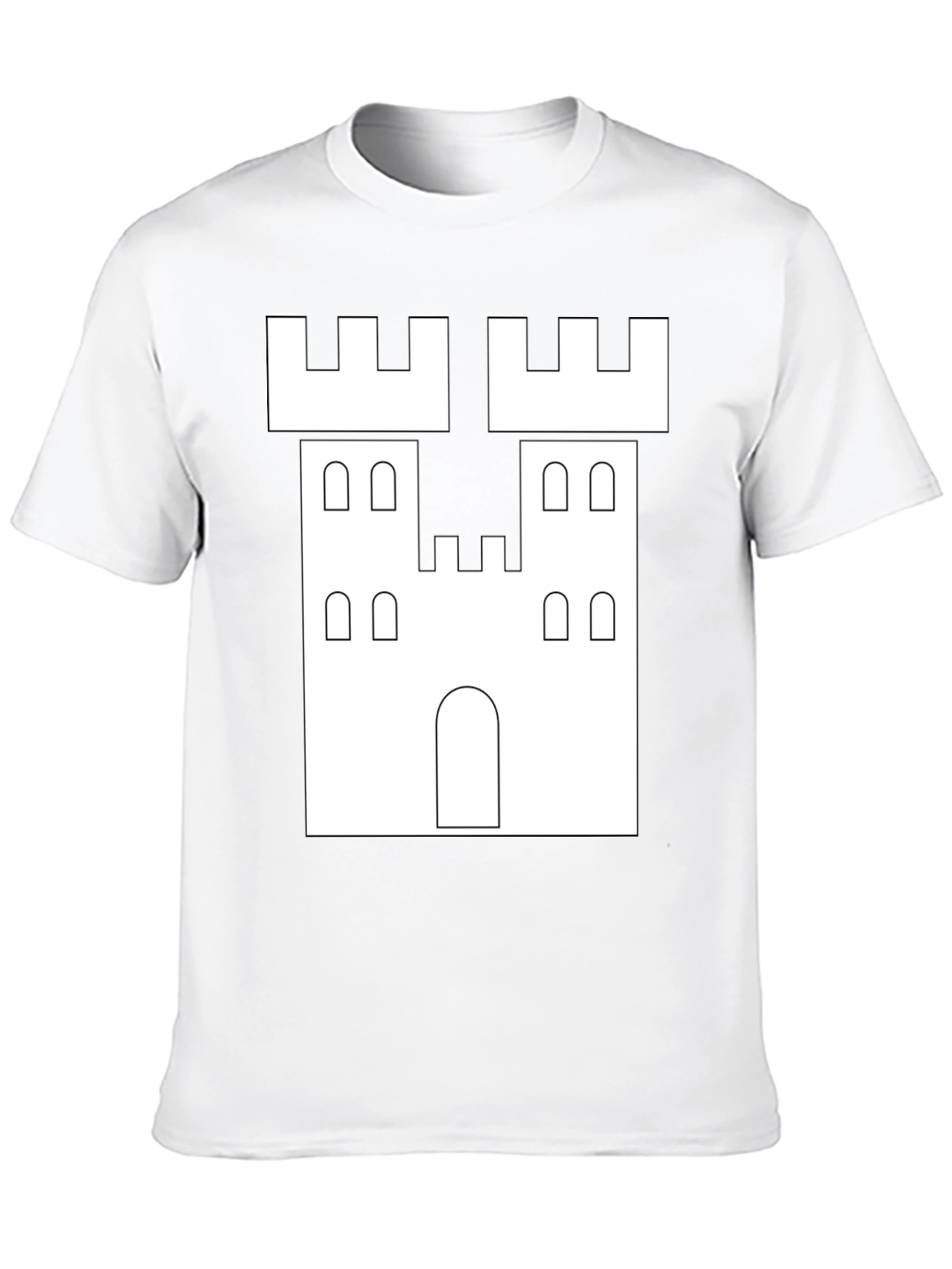 Castle Graphic Tee - Black Crew Neck T-Shirt