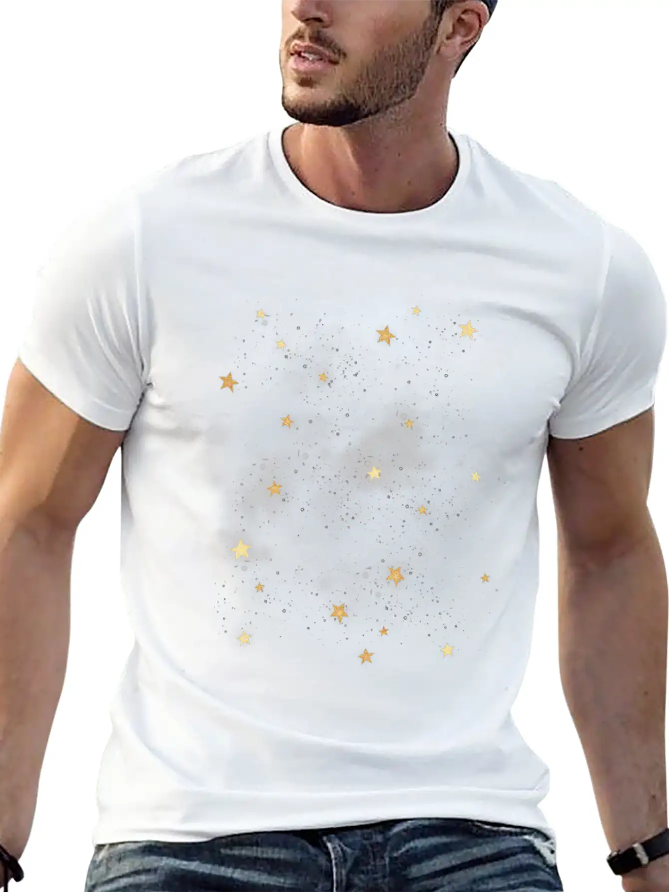 Celestial Space Aesthetic Galaxy Stars Timeless Short Sleeve Tee – Comfy And Minimalist Design