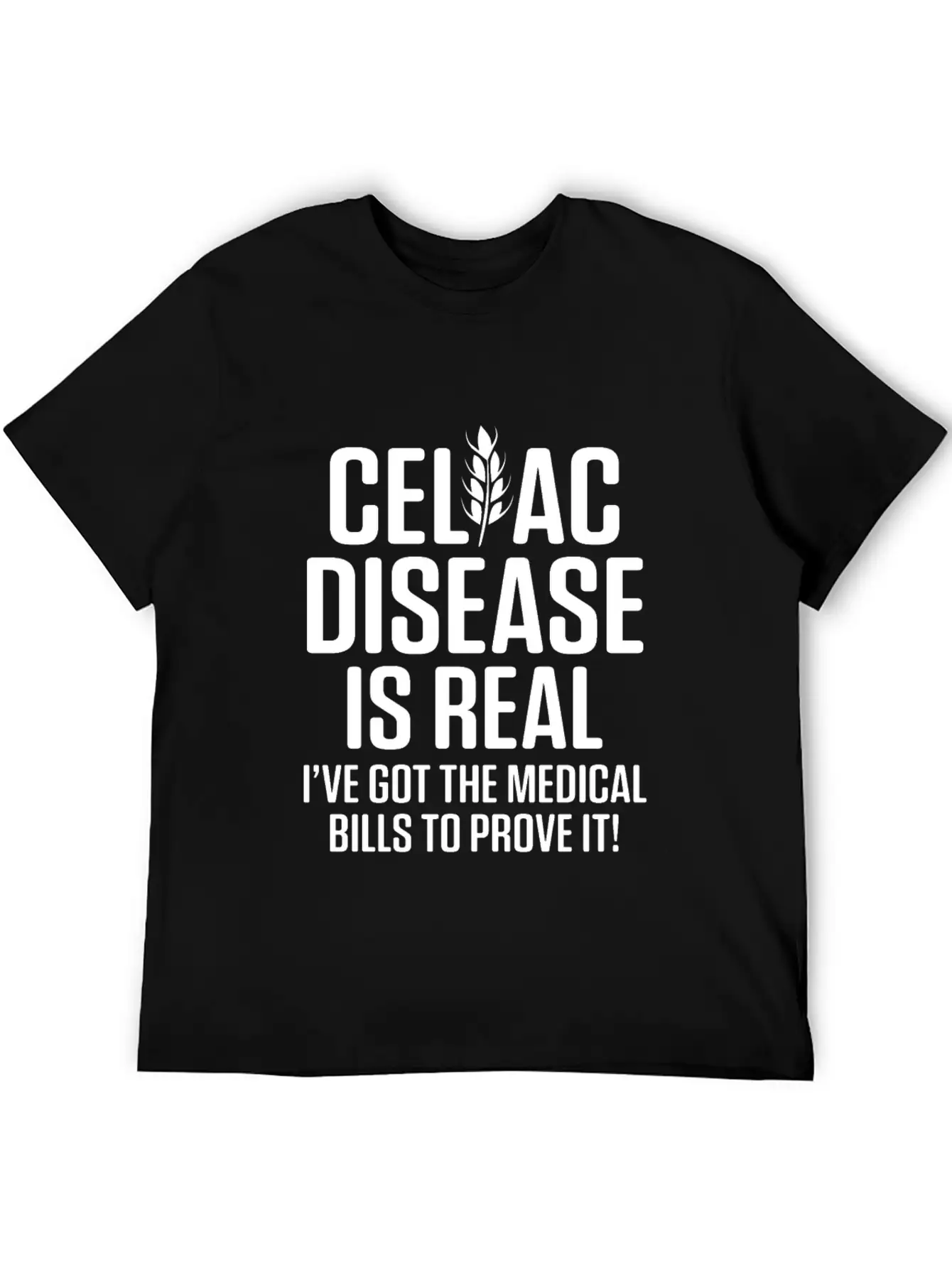 Celiac Disease Gluten Free Awareness Bills Strong Unisex Short Sleeve Soft Cotton T-Shirt – Casual Everyday Wear