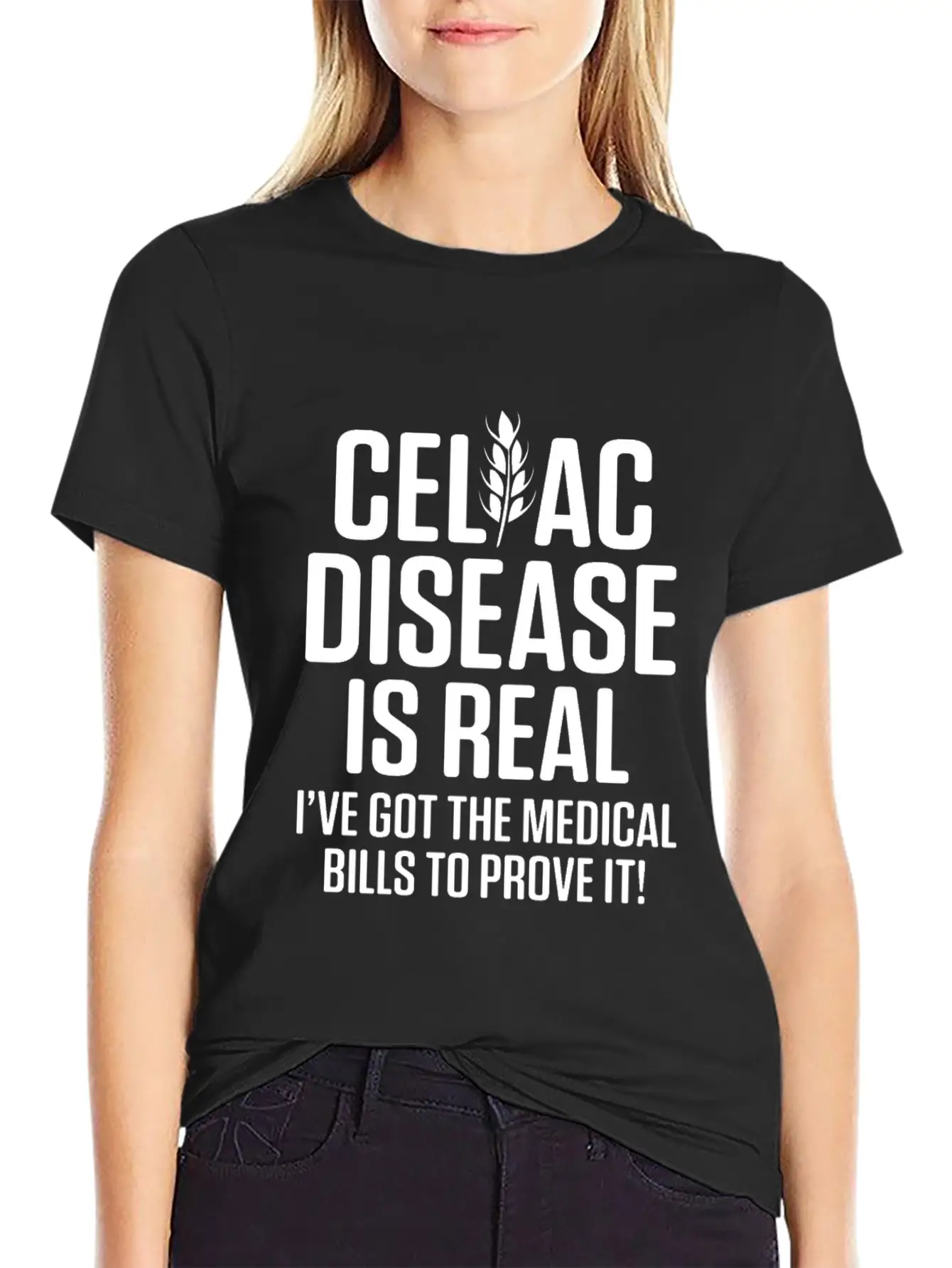Celiac Disease Gluten Free Awareness Bills Strong Unisex Short Sleeve Soft Cotton T-Shirt – Casual Everyday Wear