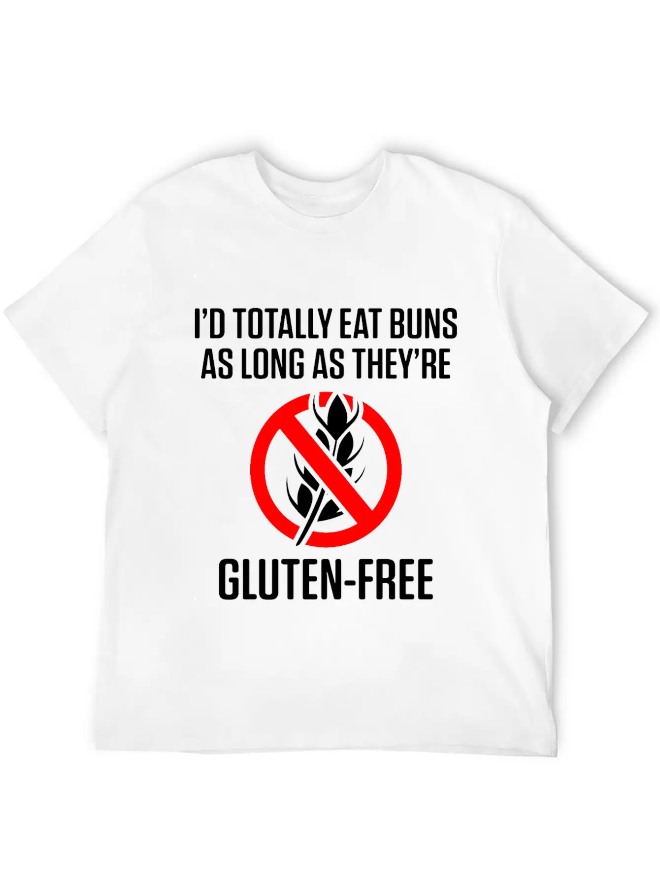 Celiac Disease Gluten Free Awareness Eat Buns Stylish Everyday T-Shirt – Unisex Basic Cotton Tee