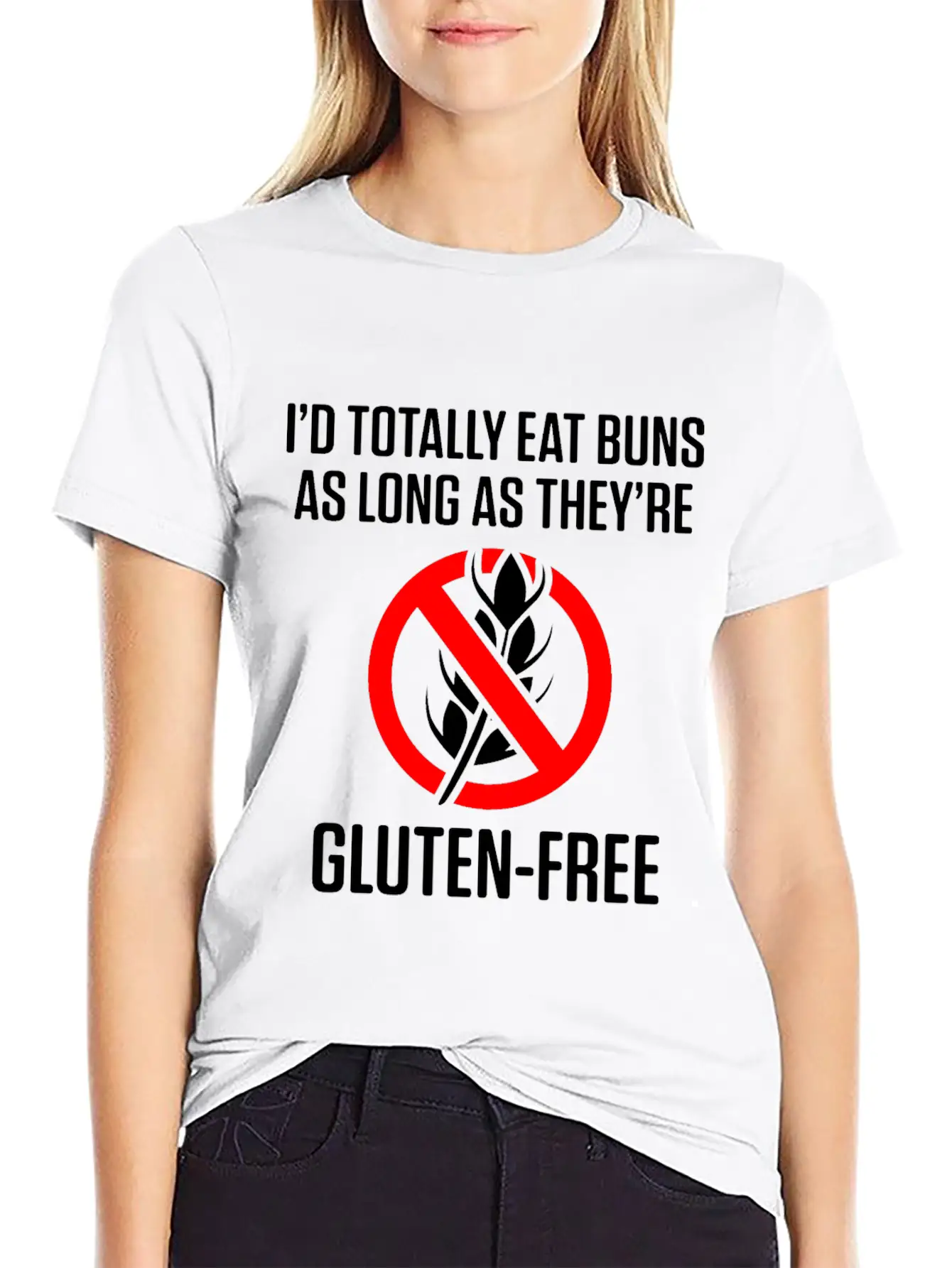 Celiac Disease Gluten Free Awareness Eat Buns Stylish Everyday T-Shirt – Unisex Basic Cotton Tee