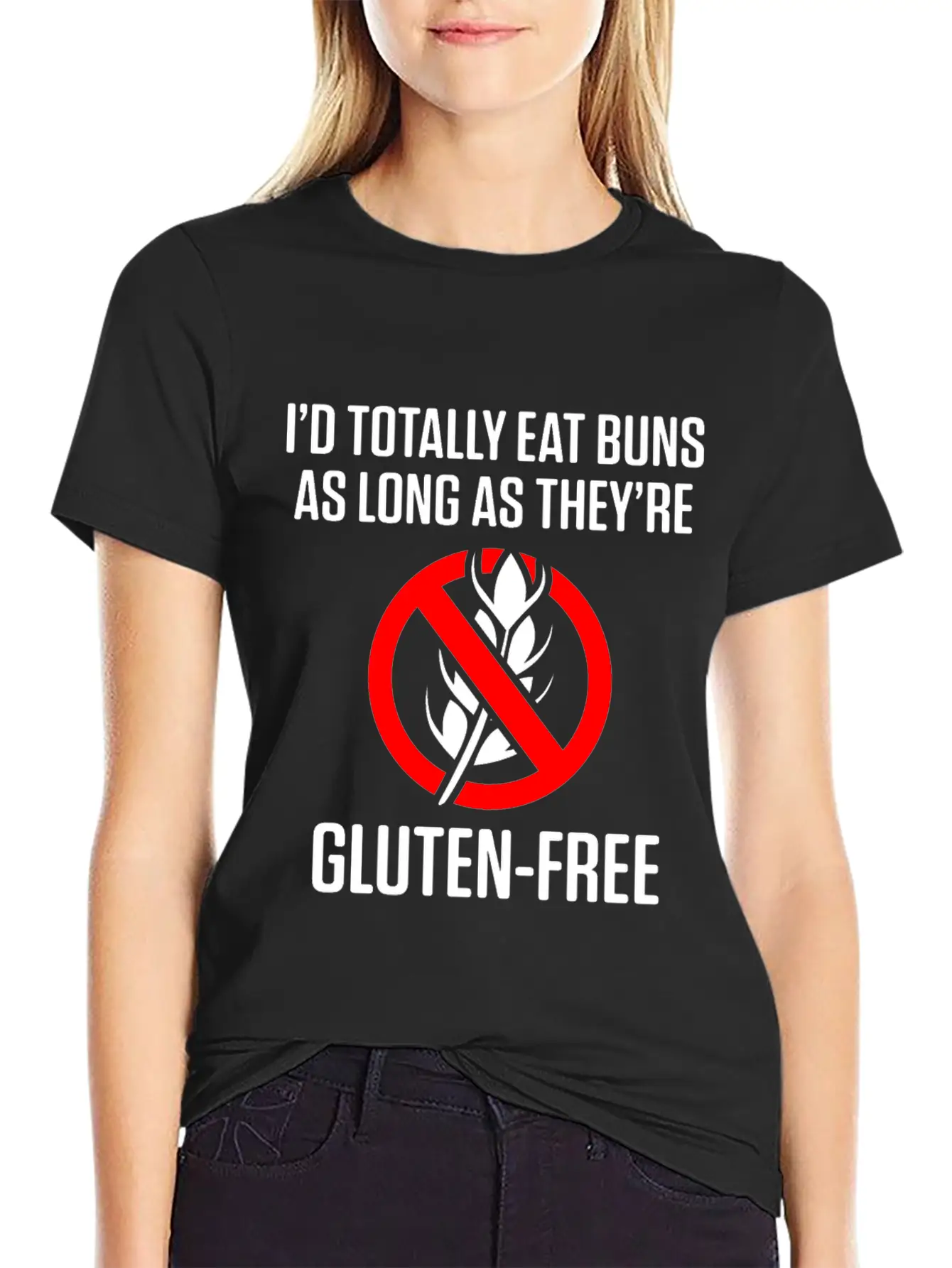 Celiac Disease Gluten Free Awareness Eat Buns Unisex Short Sleeve Soft Cotton T-Shirt – Casual Everyday Wear