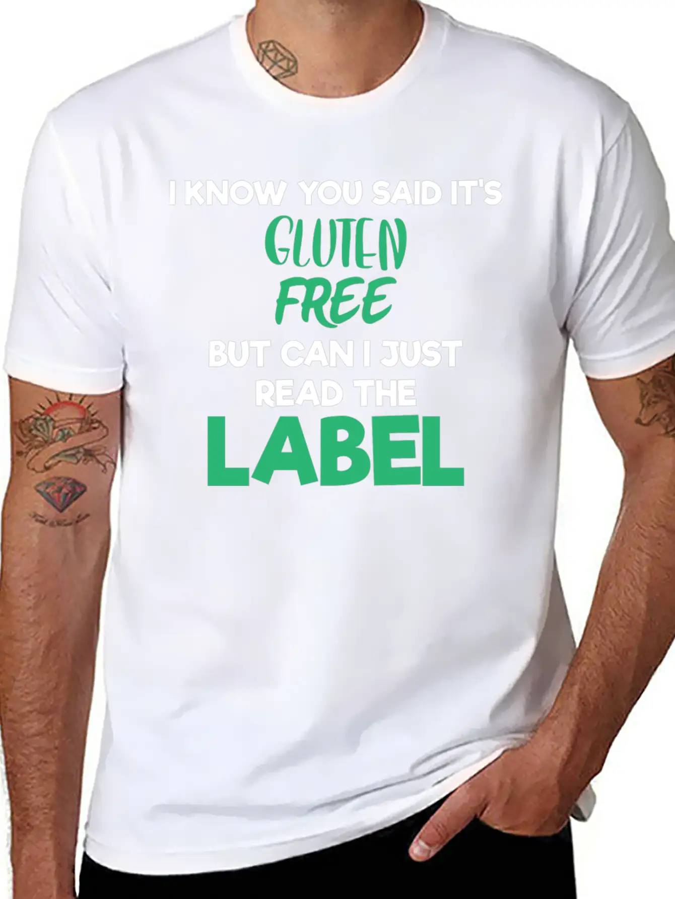 Celiac Disease Gluten Free Read The Label Gluten Timeless Short Sleeve Tee – Comfy And Minimalist Design