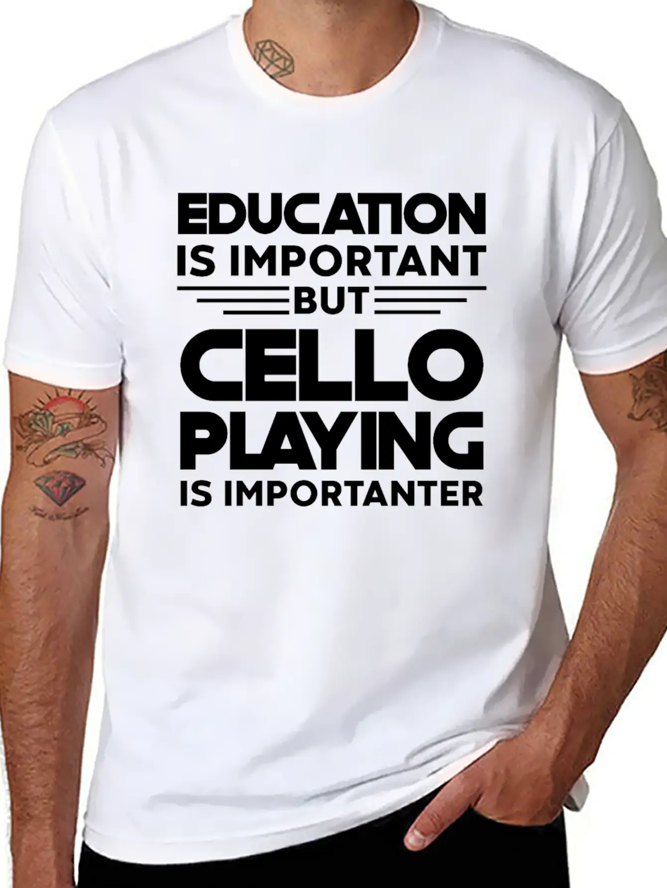 Cello Instrument Orchestra Is Importanter Timeless Short Sleeve Tee – Comfy And Minimalist Design