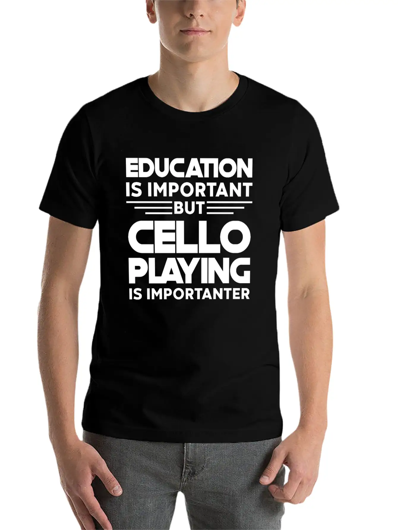 Cello Instrument Orchestra Is Importanter Timeless Short Sleeve Tee – Comfy And Minimalist Design