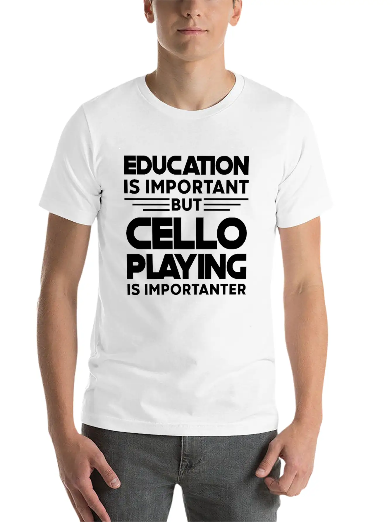 Cello Instrument Orchestra Is Importanter Timeless Short Sleeve Tee – Comfy And Minimalist Design