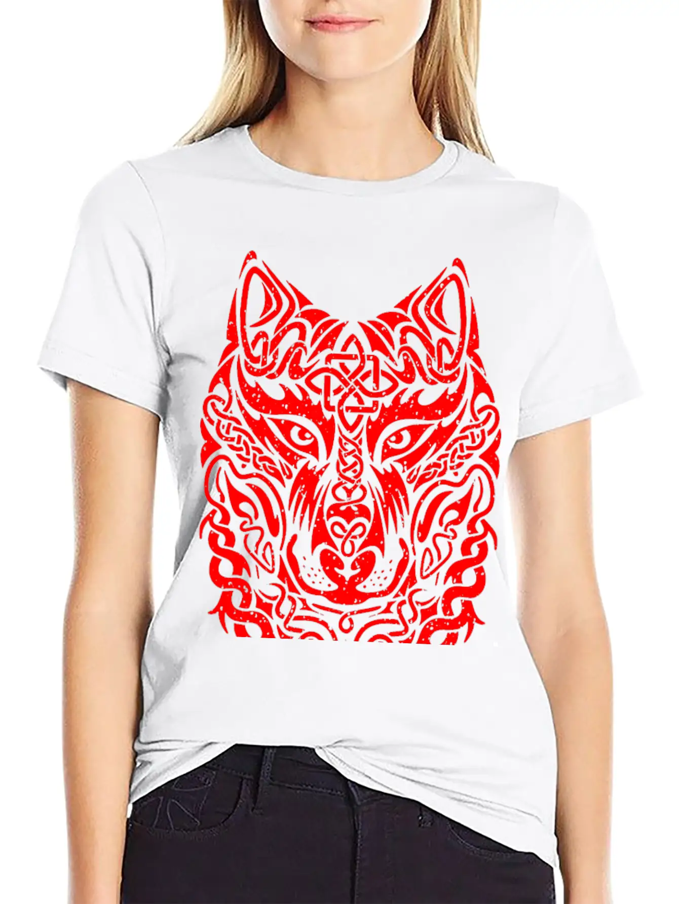 Celtic Wolf Basic Graphic T-Shirt – Daily Comfort In Soft Cotton