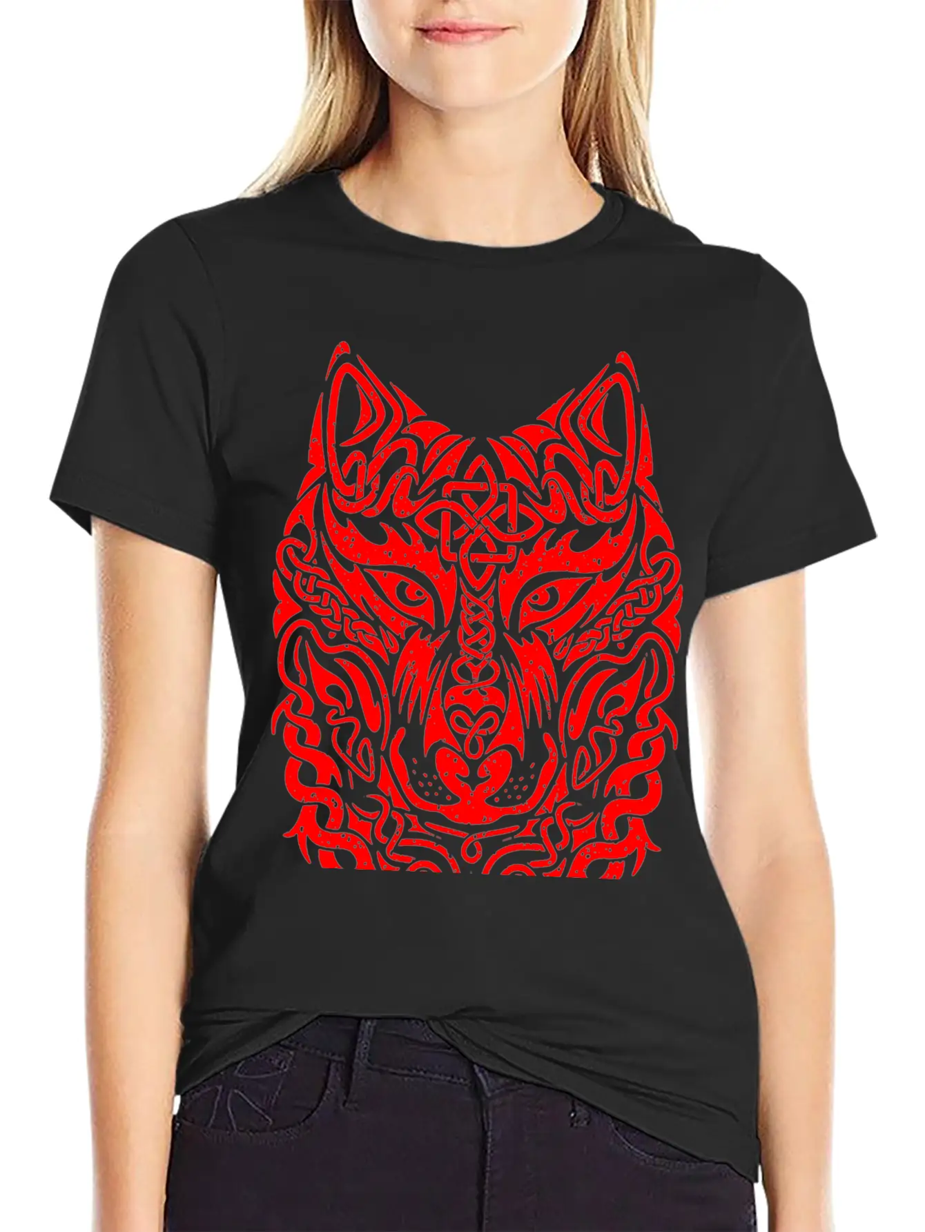 Celtic Wolf Basic Graphic T-Shirt – Daily Comfort In Soft Cotton