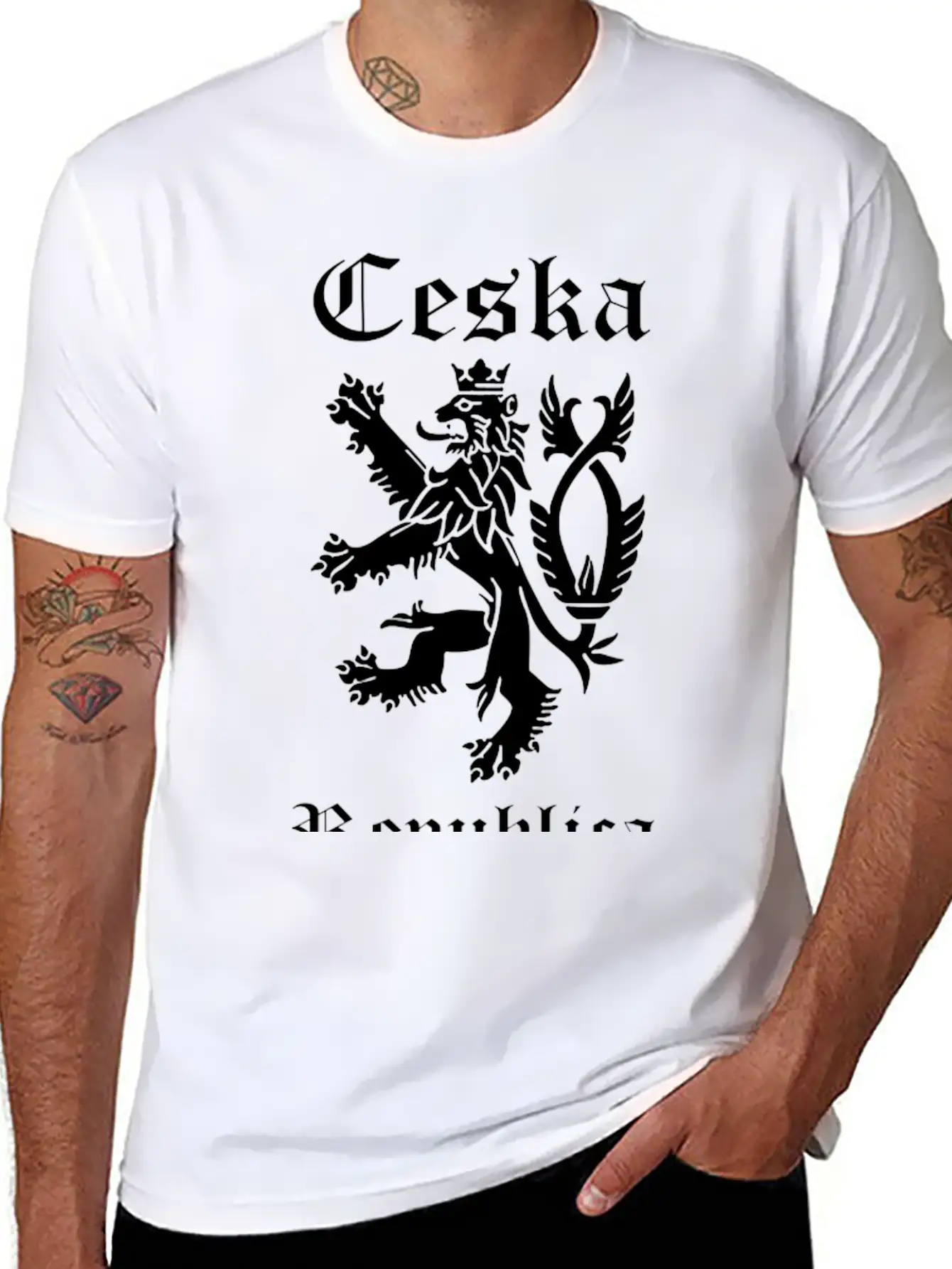 CESKA Czech Republic Lion Rampant Comfortable Minimalist Graphic Tee – Summer Style Essential