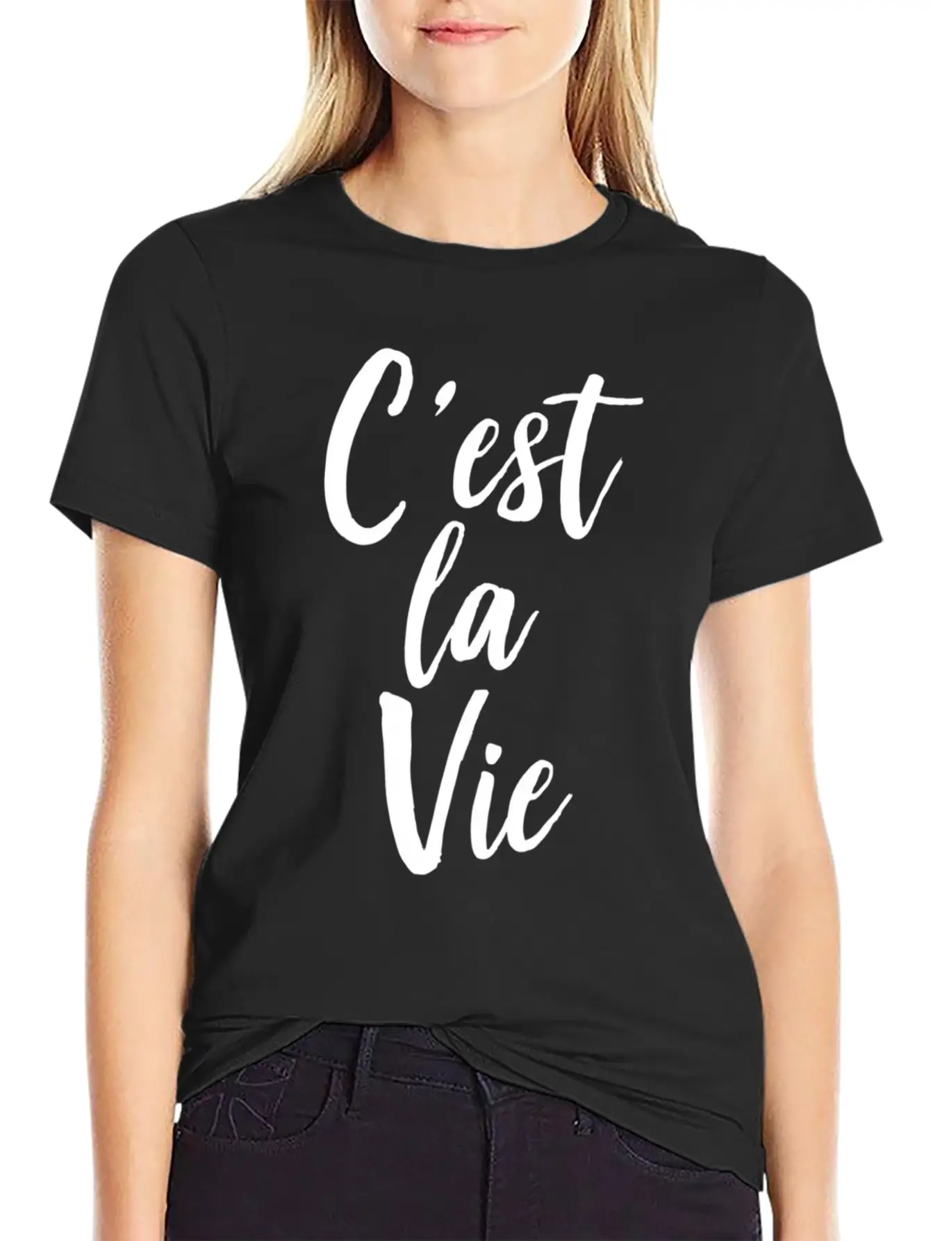 C'Est La Vie Basic Graphic T-Shirt – Daily Comfort In Soft Cotton