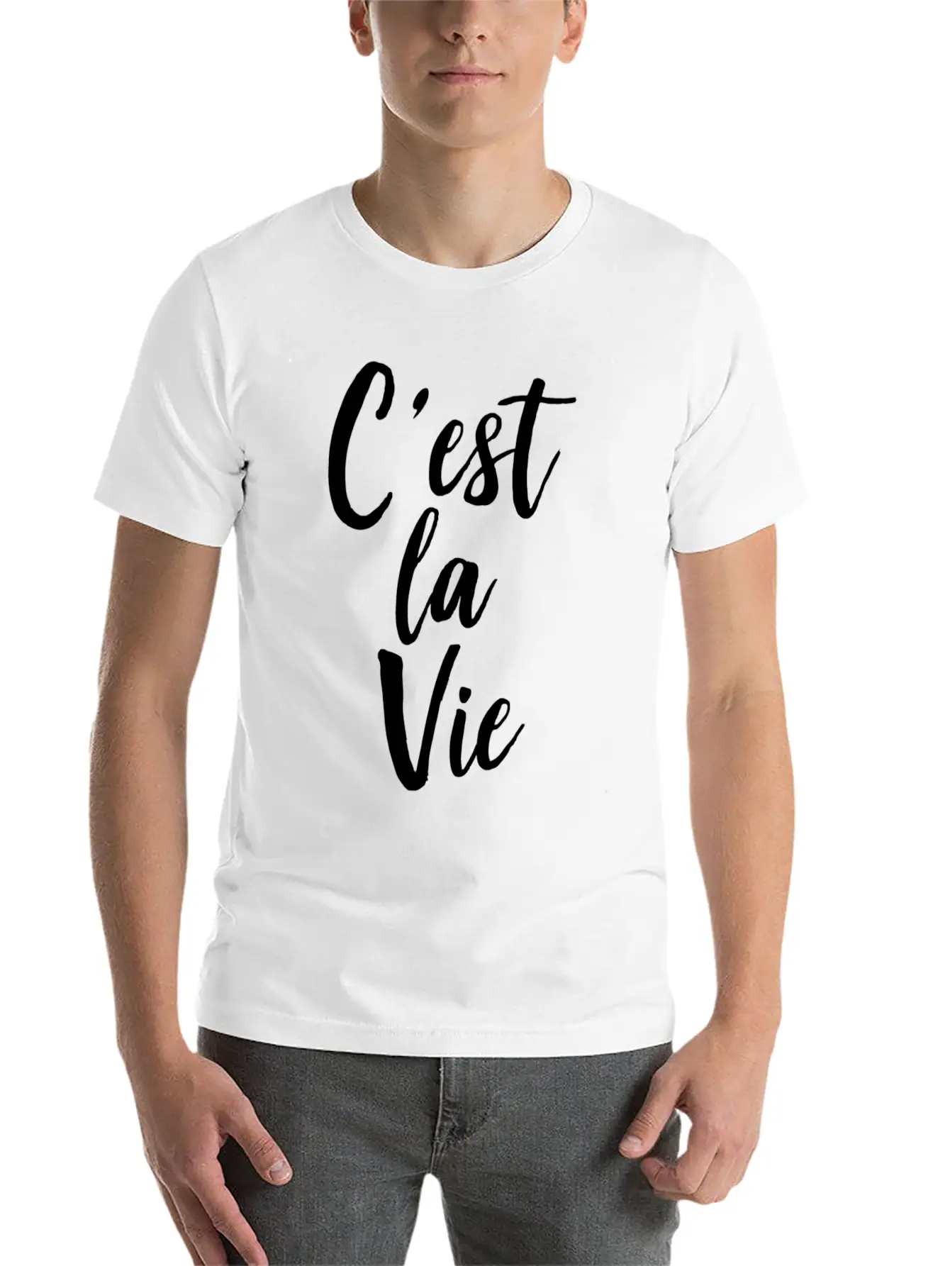 C'Est La Vie Basic Graphic T-Shirt – Daily Comfort In Soft Cotton