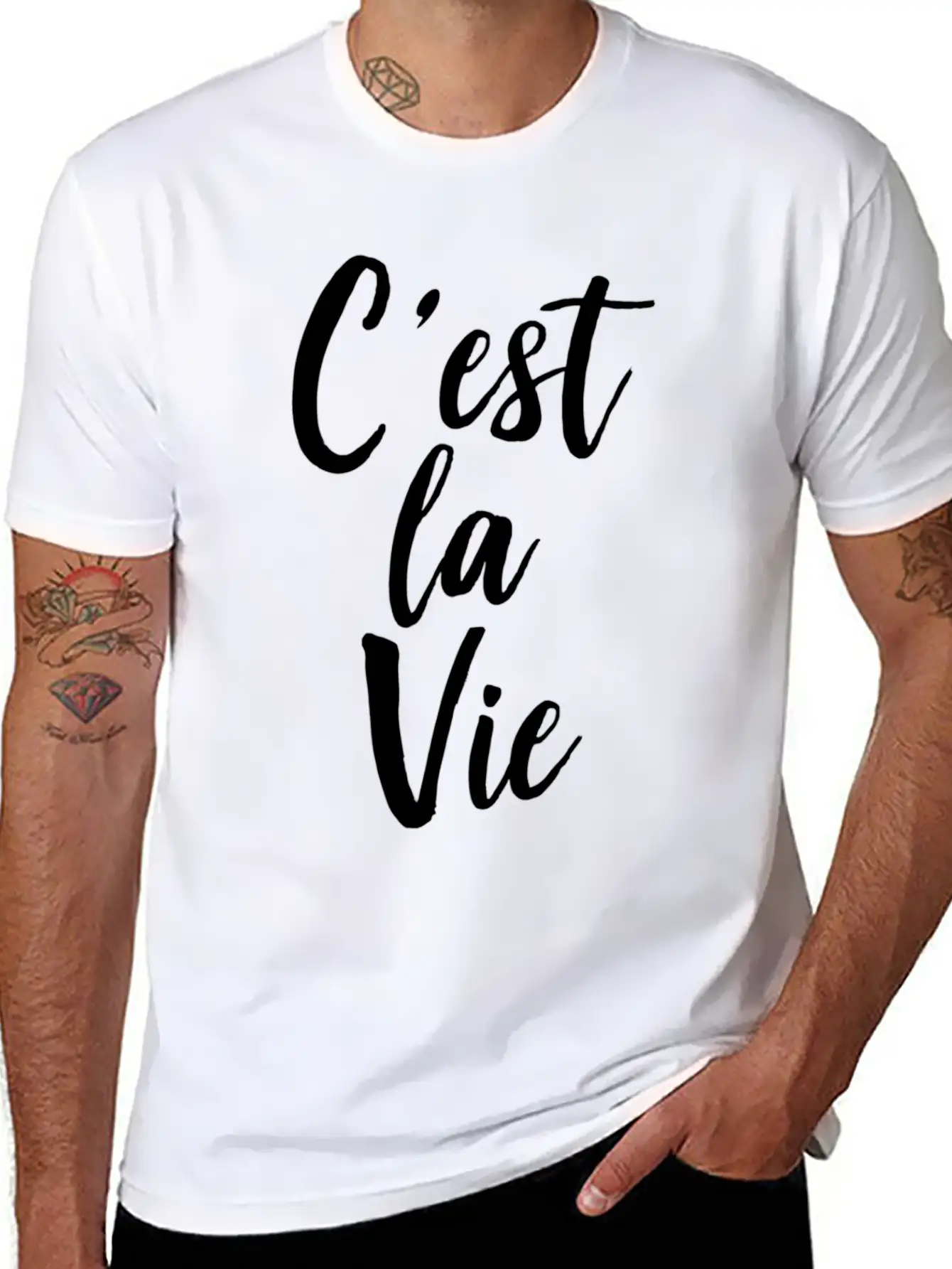 C'Est La Vie Basic Graphic T-Shirt – Daily Comfort In Soft Cotton