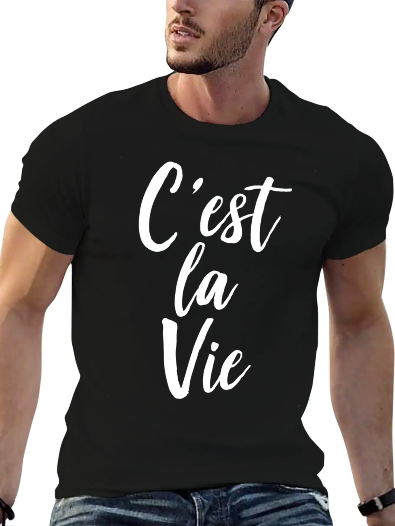 C'Est La Vie Basic Graphic T-Shirt – Daily Comfort In Soft Cotton