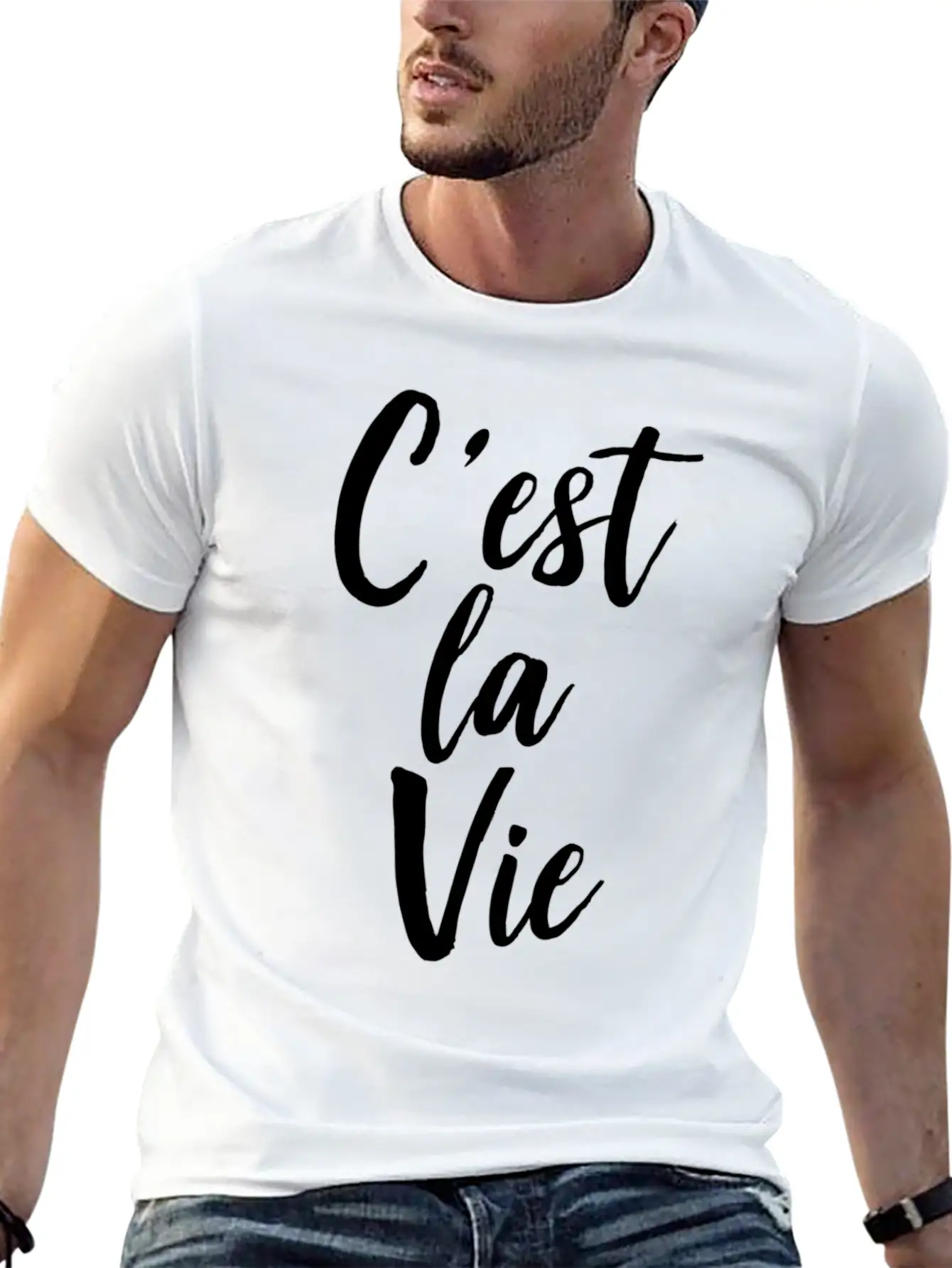 C'Est La Vie Basic Graphic T-Shirt – Daily Comfort In Soft Cotton